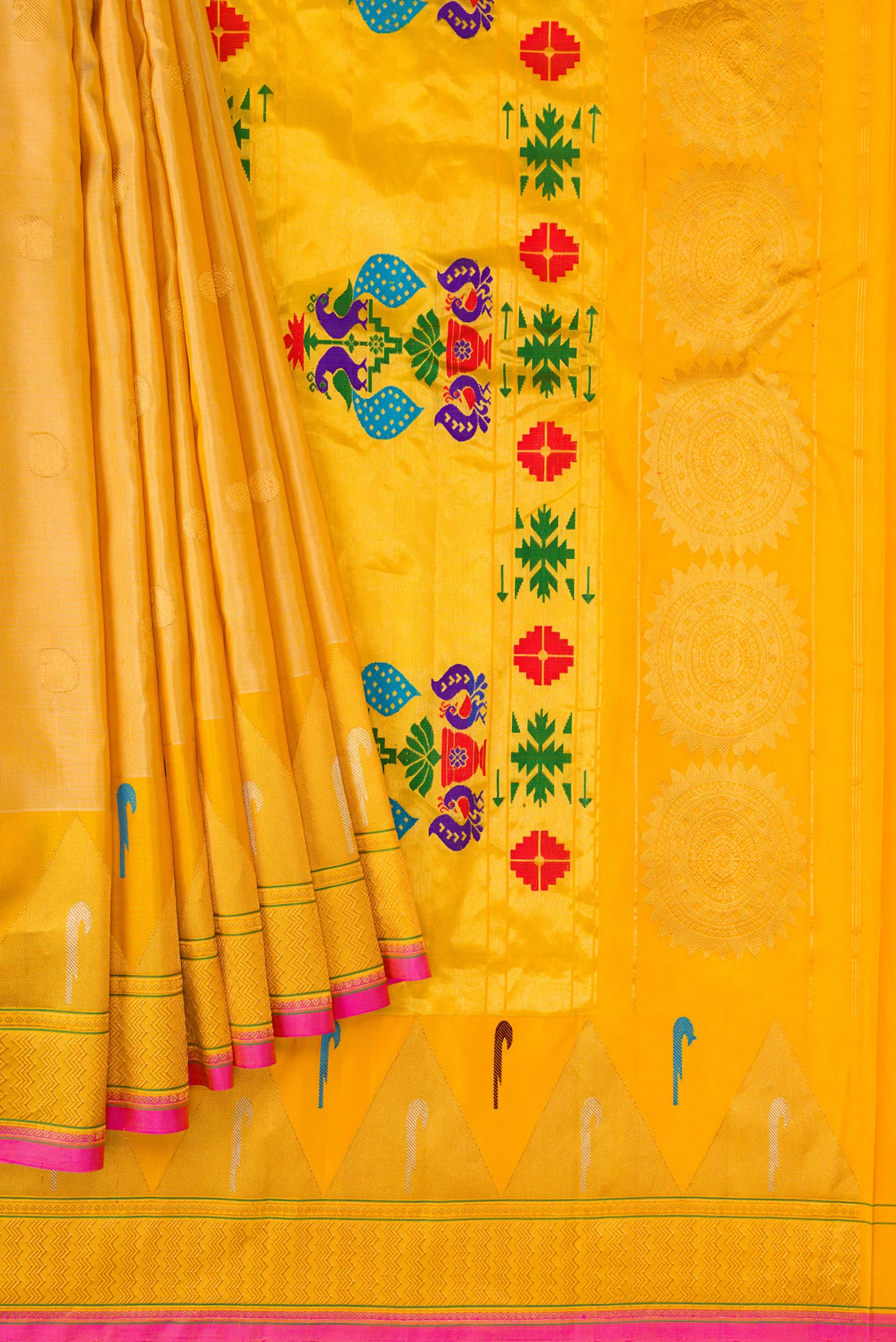 Sandal Gadwal Silk Saree - Image 4