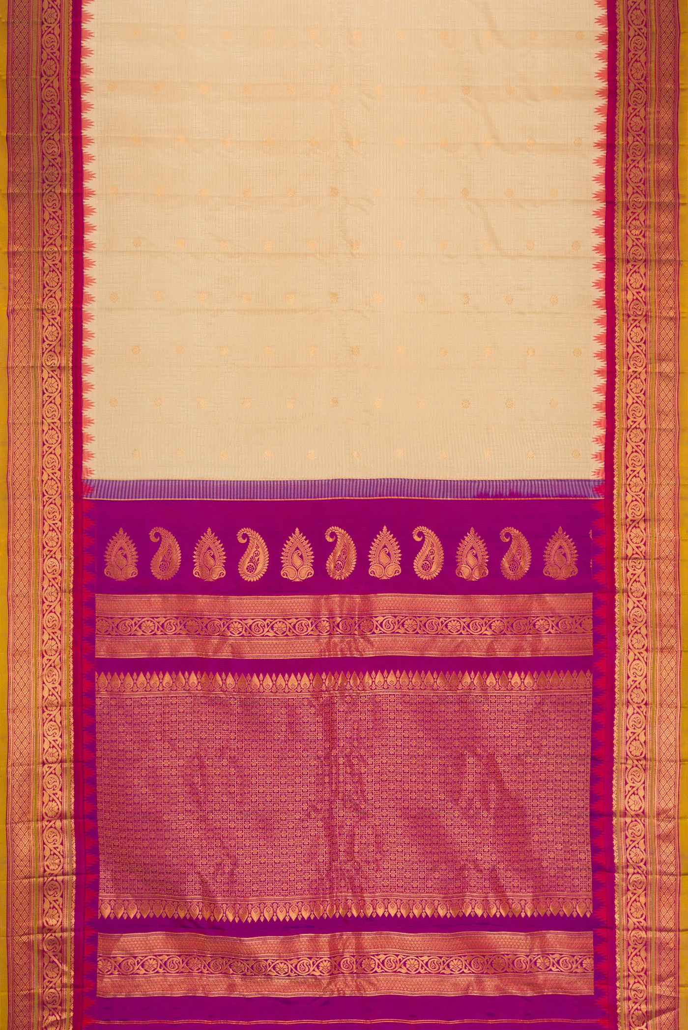 Sandal Gadwal Silk Saree - Image 6
