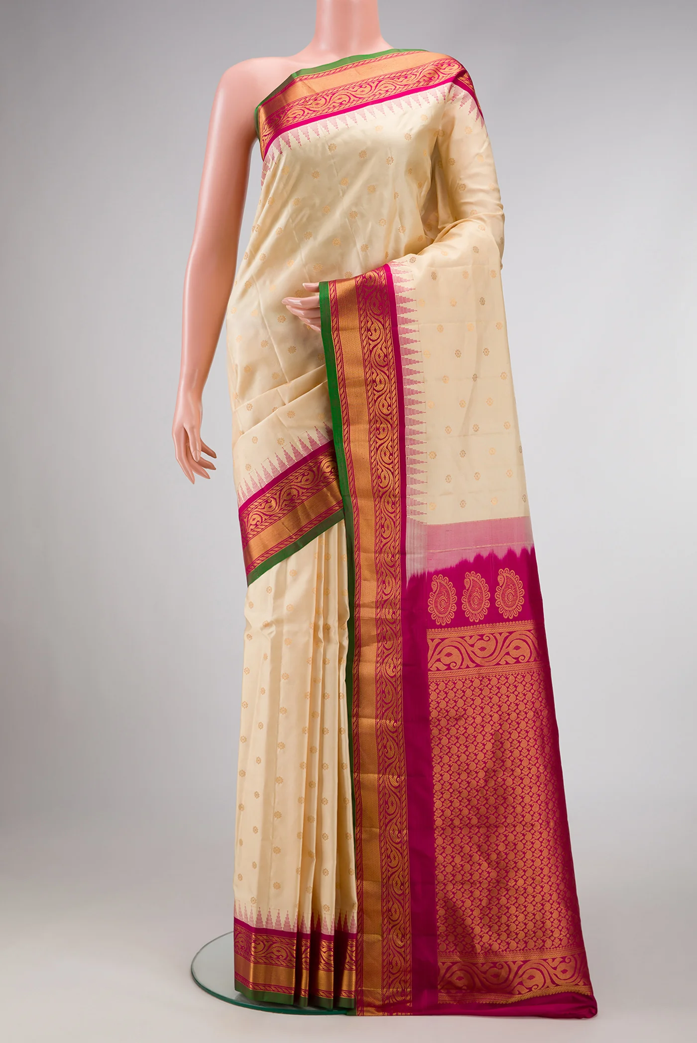 Sandal Gadwal Silk Saree