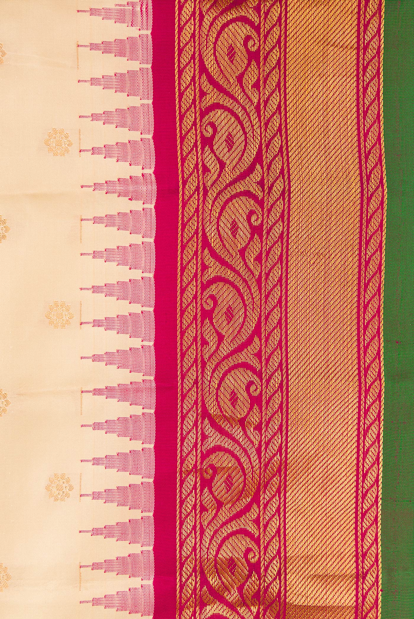 Sandal Gadwal Silk Saree - Image 3