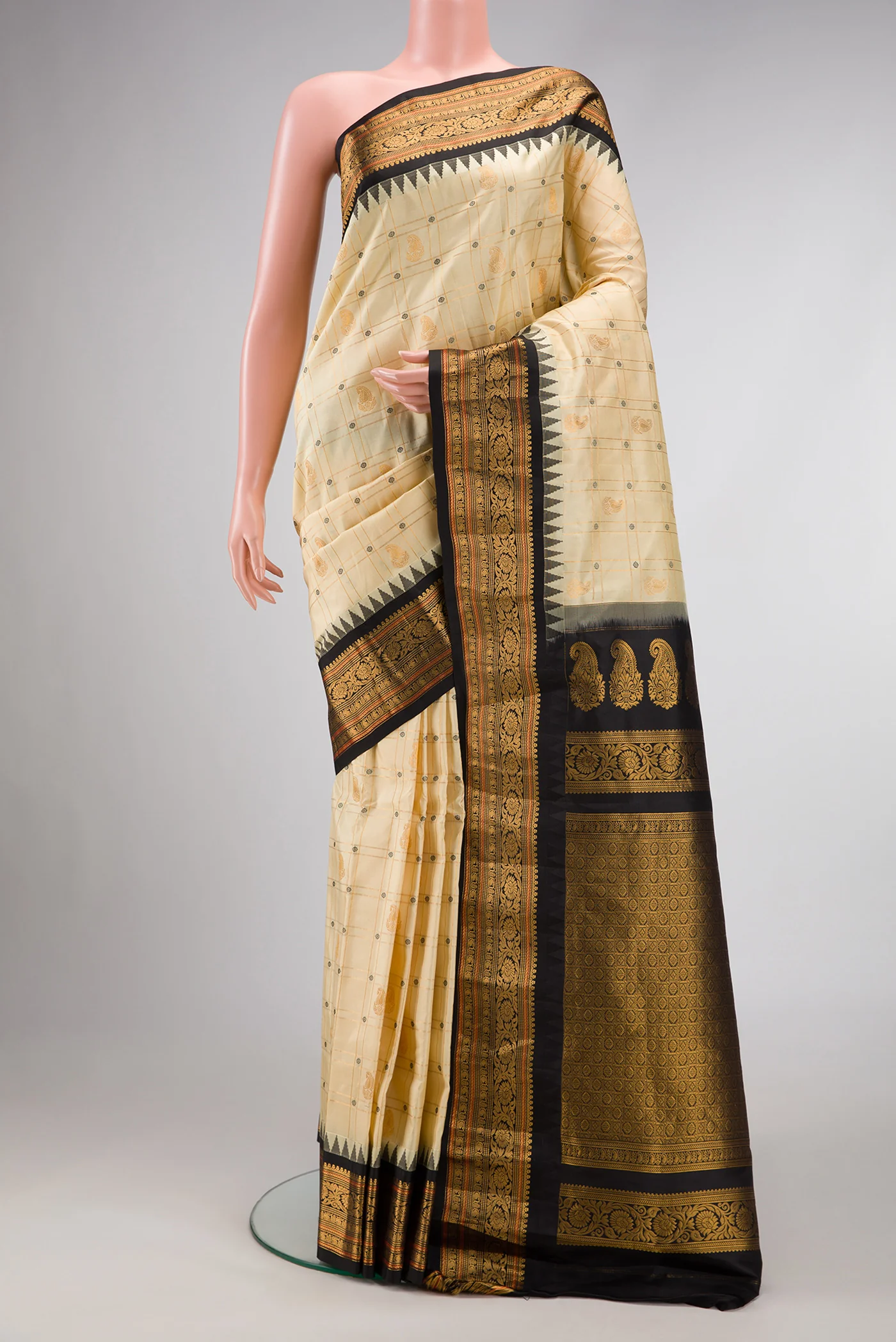 Sandal Gadwal Silk Saree