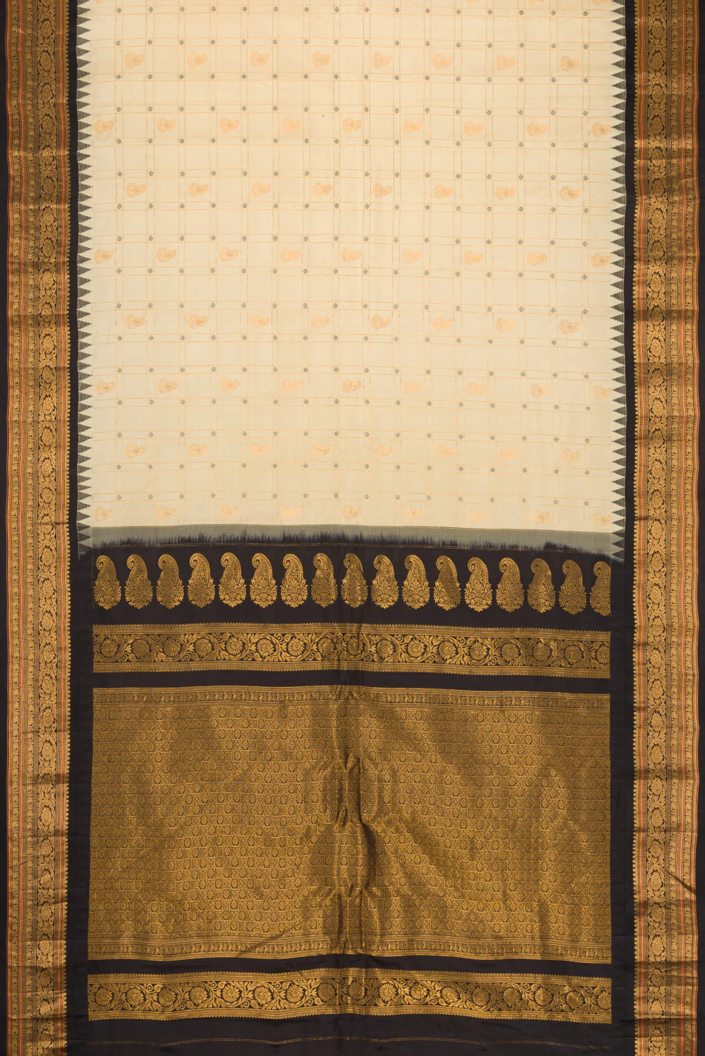 Sandal Gadwal Silk Saree - Image 6