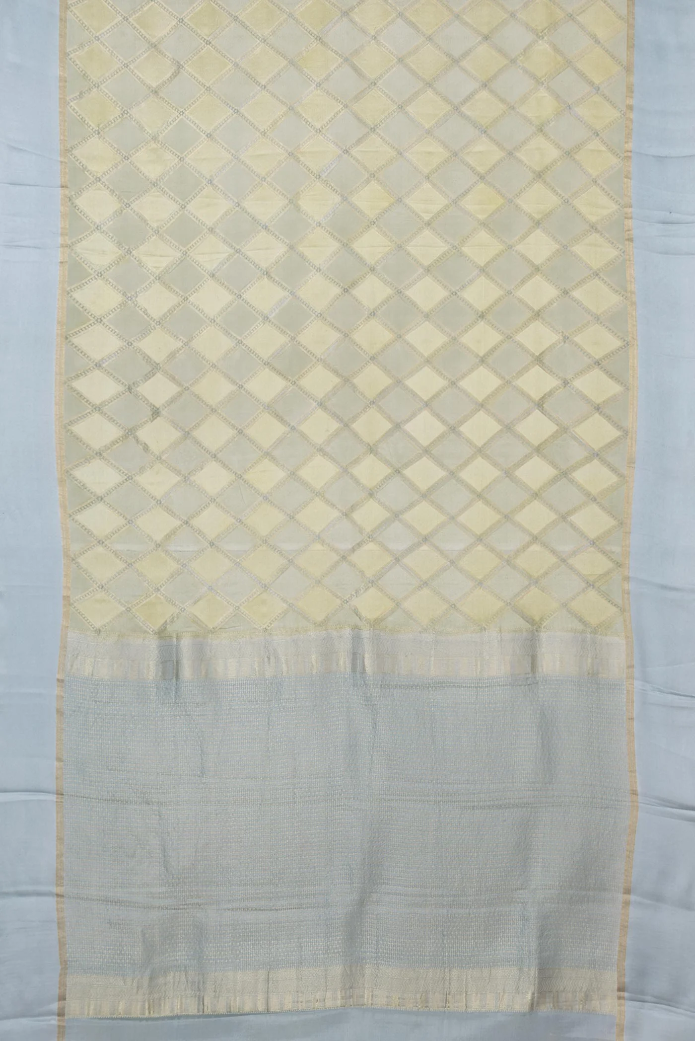 Sandal Dual Tone Georgette Saree - Image 6
