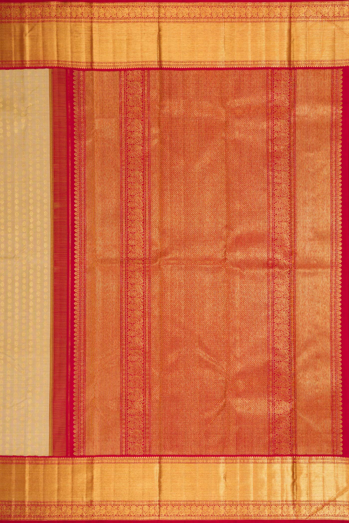 Beige Kanchipuram Silk Saree - Image 7