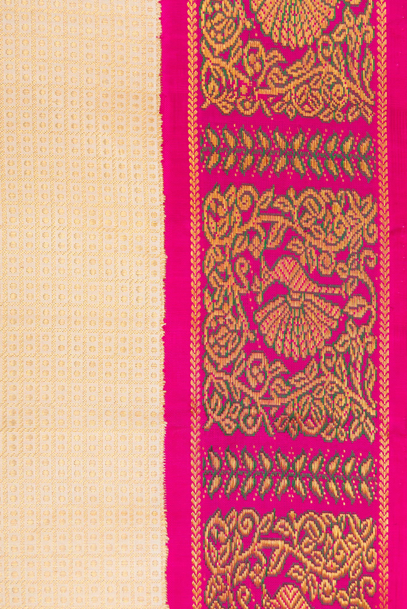 Sandal Kanchipuram Silk Saree - Image 3