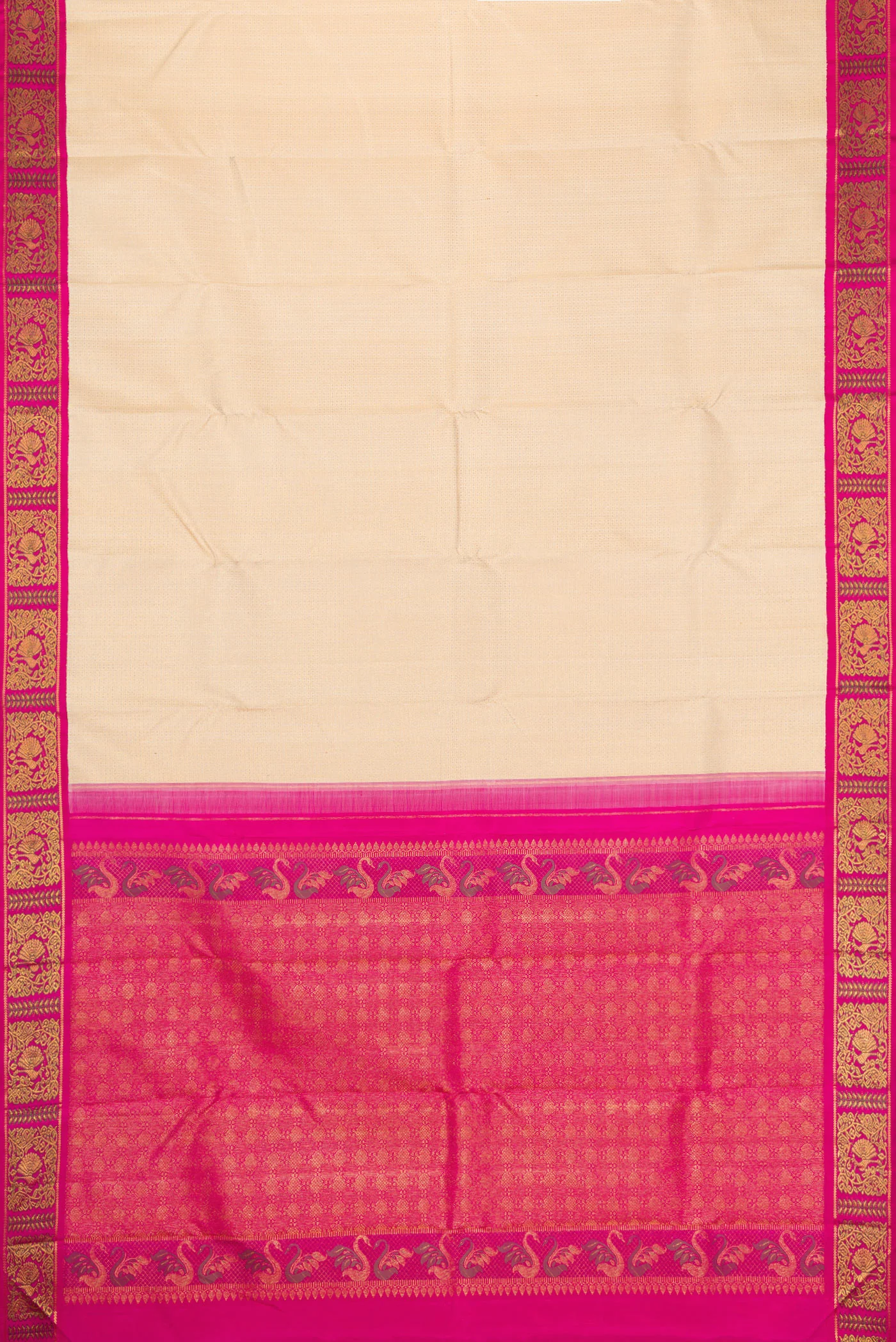 Sandal Kanchipuram Silk Saree - Image 6