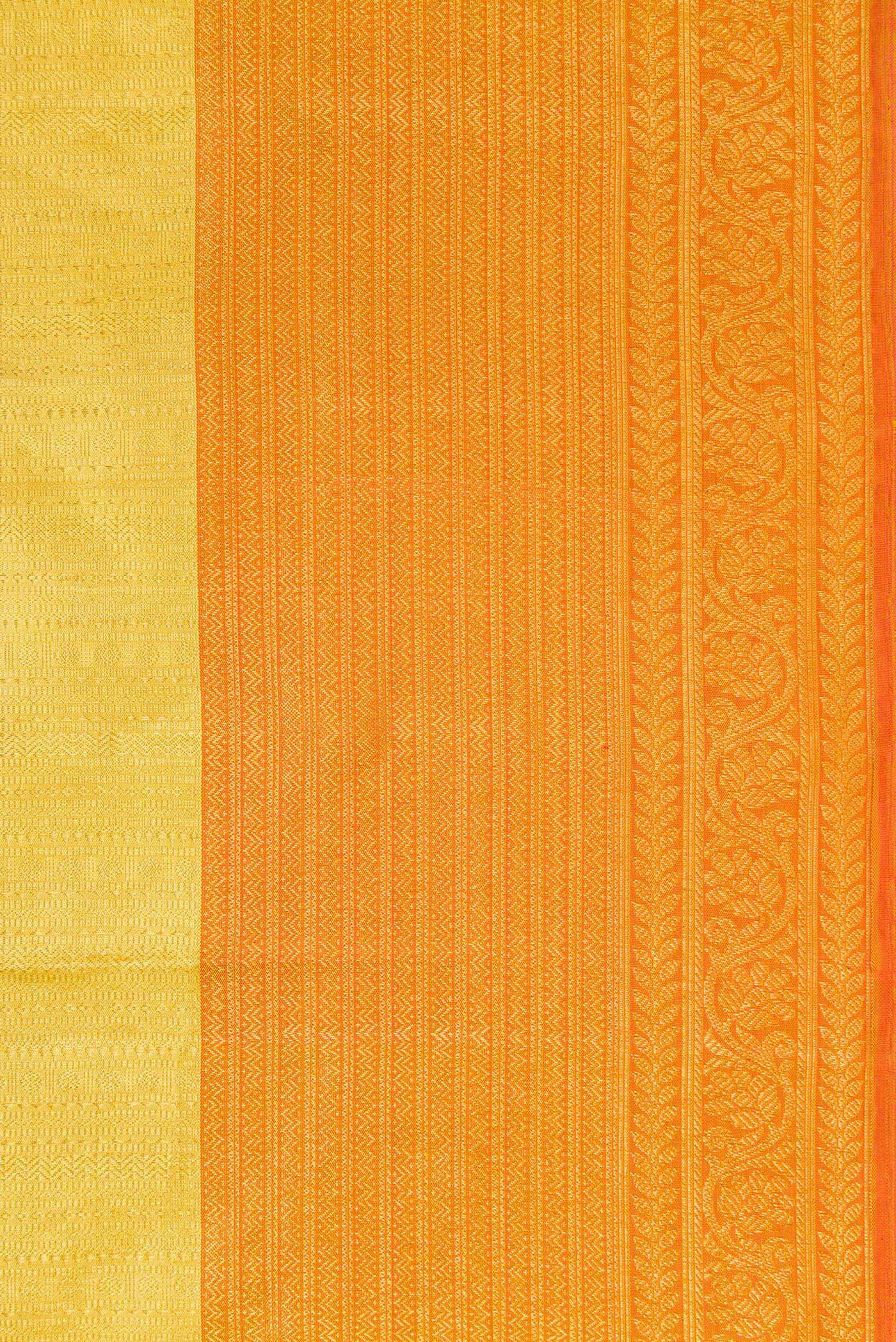Yellow Kanchipuram Silk Saree - Image 3