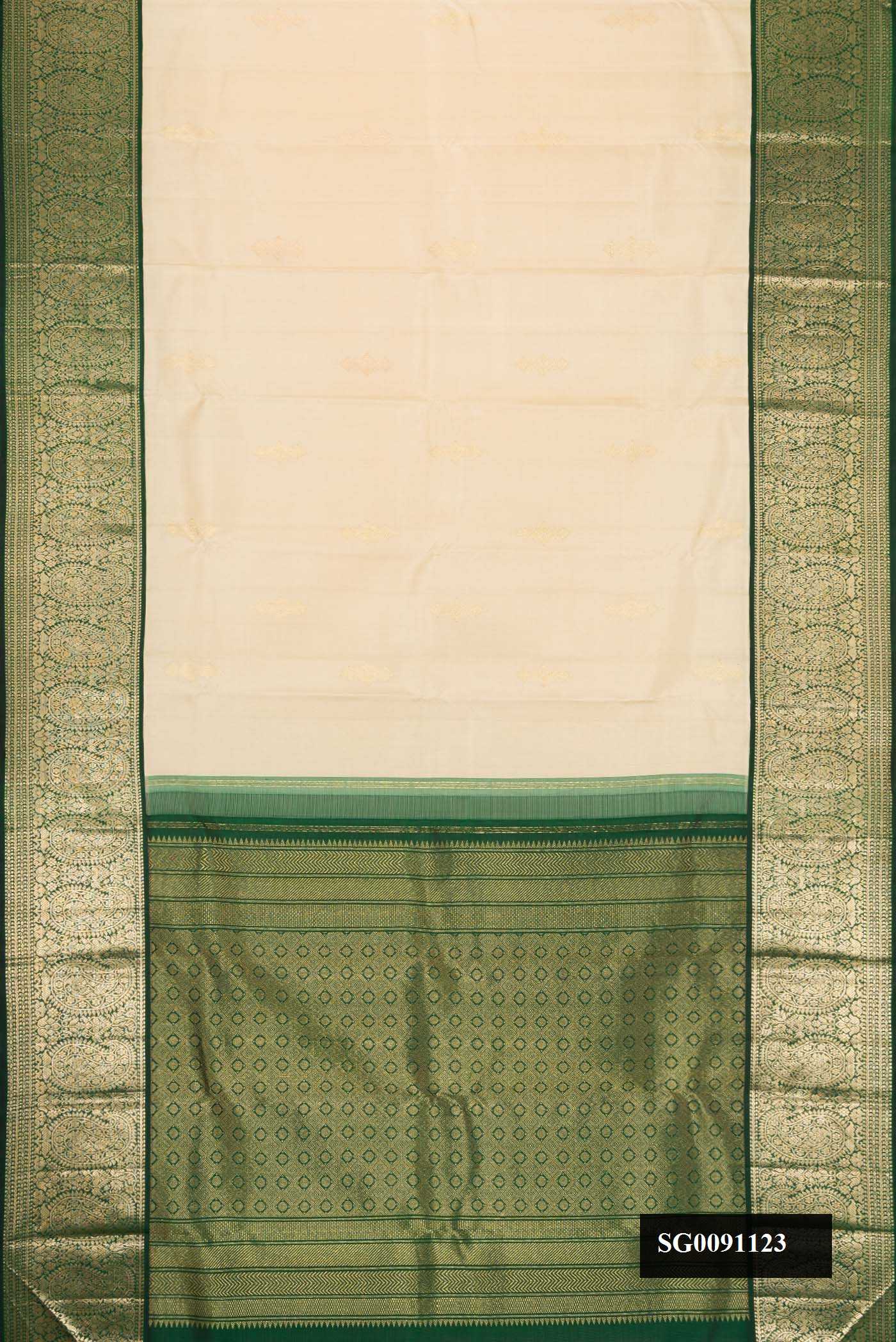 Sandal Dual Tone Kanchipuram Silk Saree