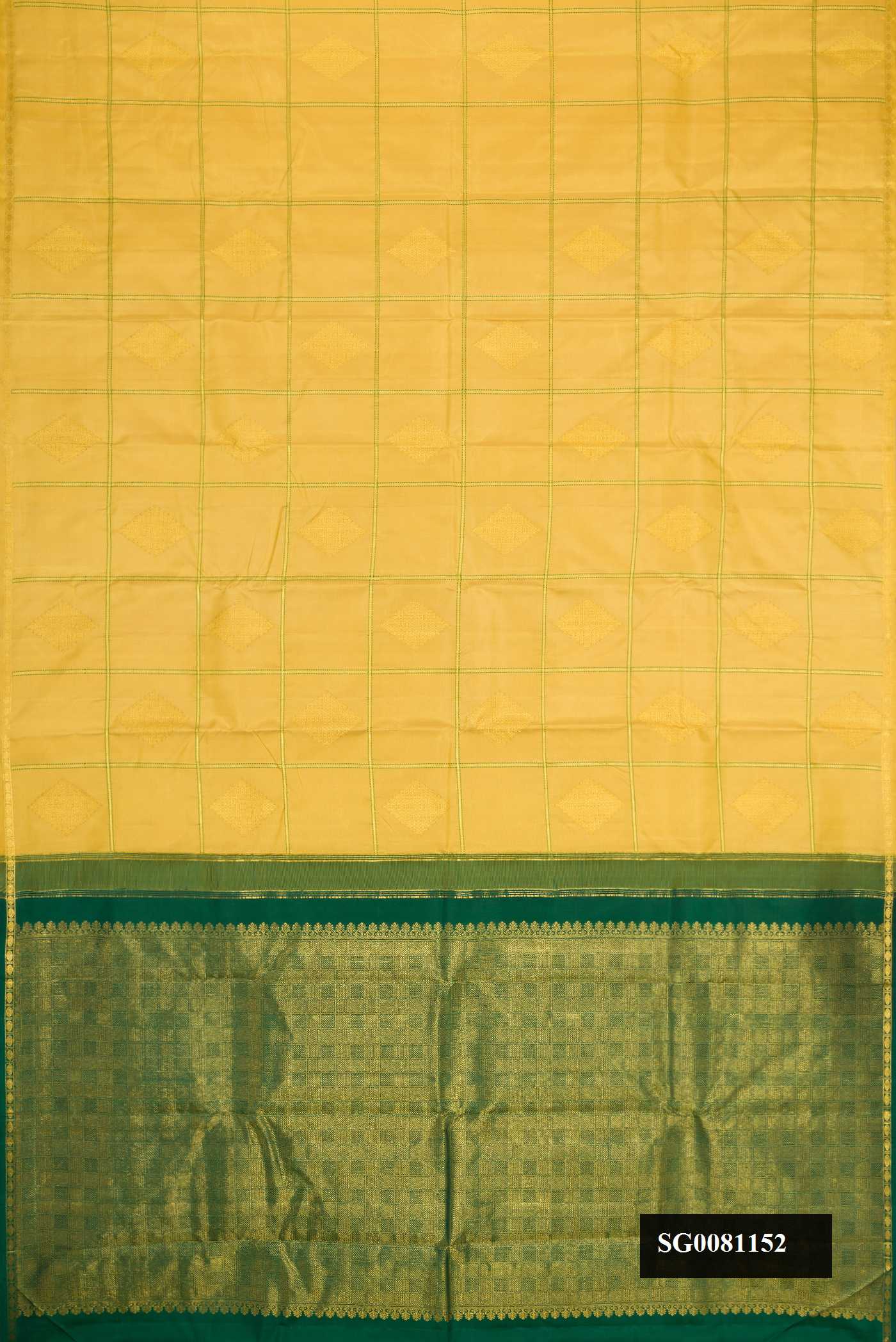 Sandal Dual Tone Kanchipuram Silk Saree