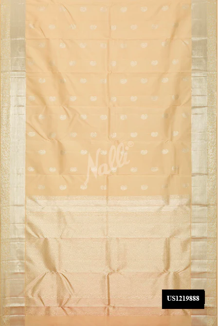 Sandal Dual Tone Kanchipuram Silk Saree