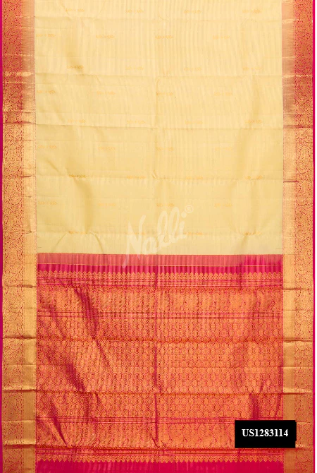 Sandal Dual Tone Kanchipuram Silk Saree