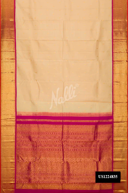 Sandal Dual Tone Kanchipuram Silk Saree