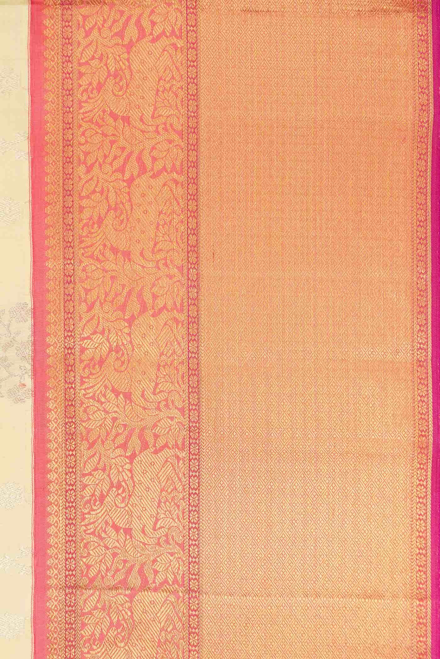 Pure Silk Pure Zari Sandal Dual Tone Kanjivaram Saree - Image 5