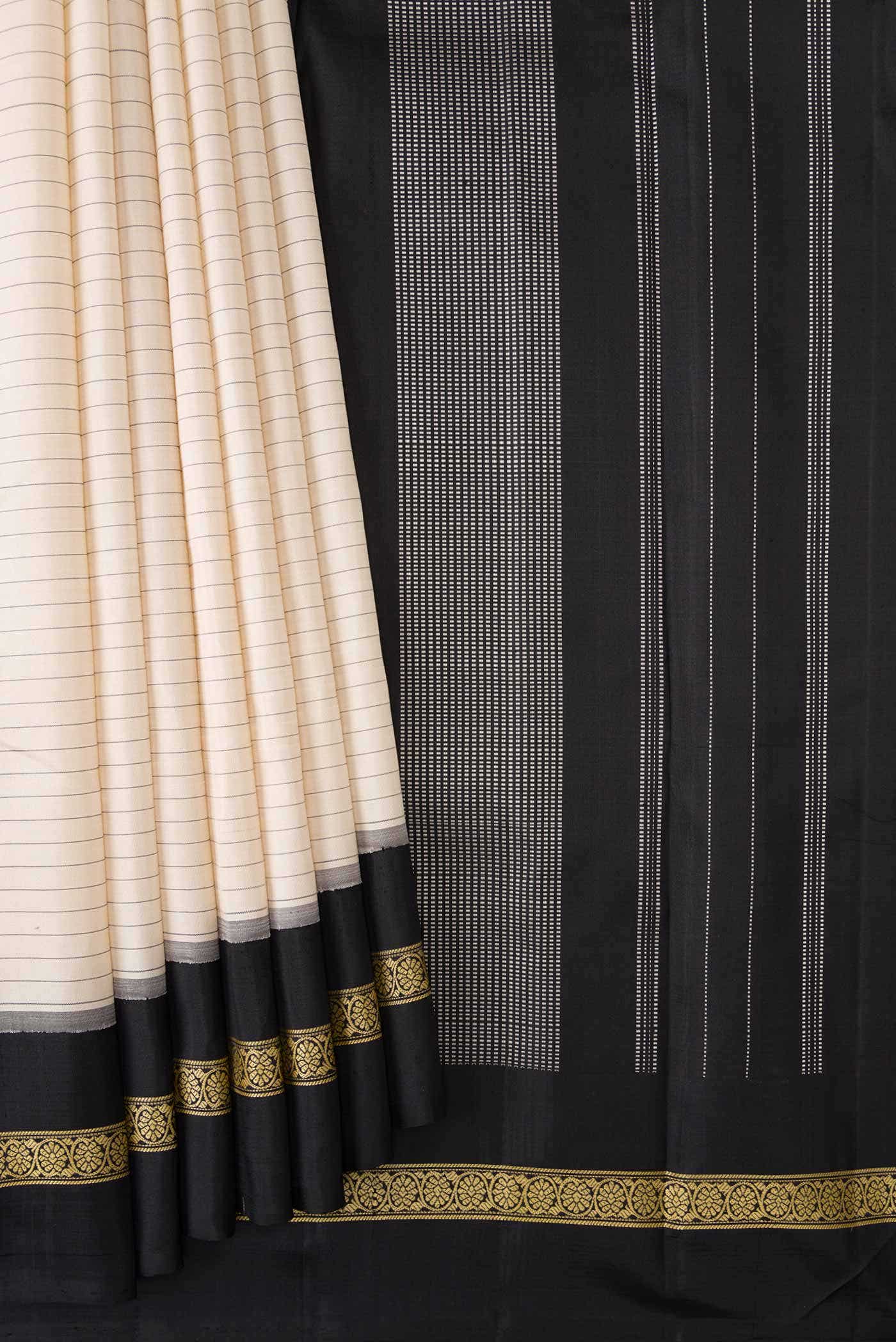 Pure Silk Pure Zari Sandal Dual Tone Kanchipuram Saree - Image 2