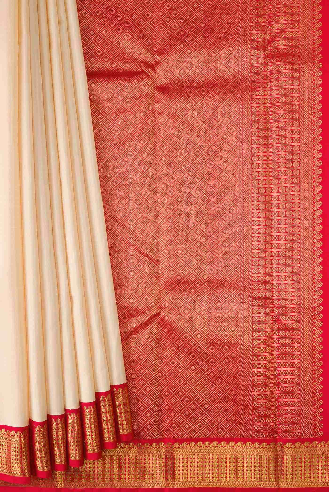 Sandal Dual Tone Kanjivaram Silk Saree - Image 2