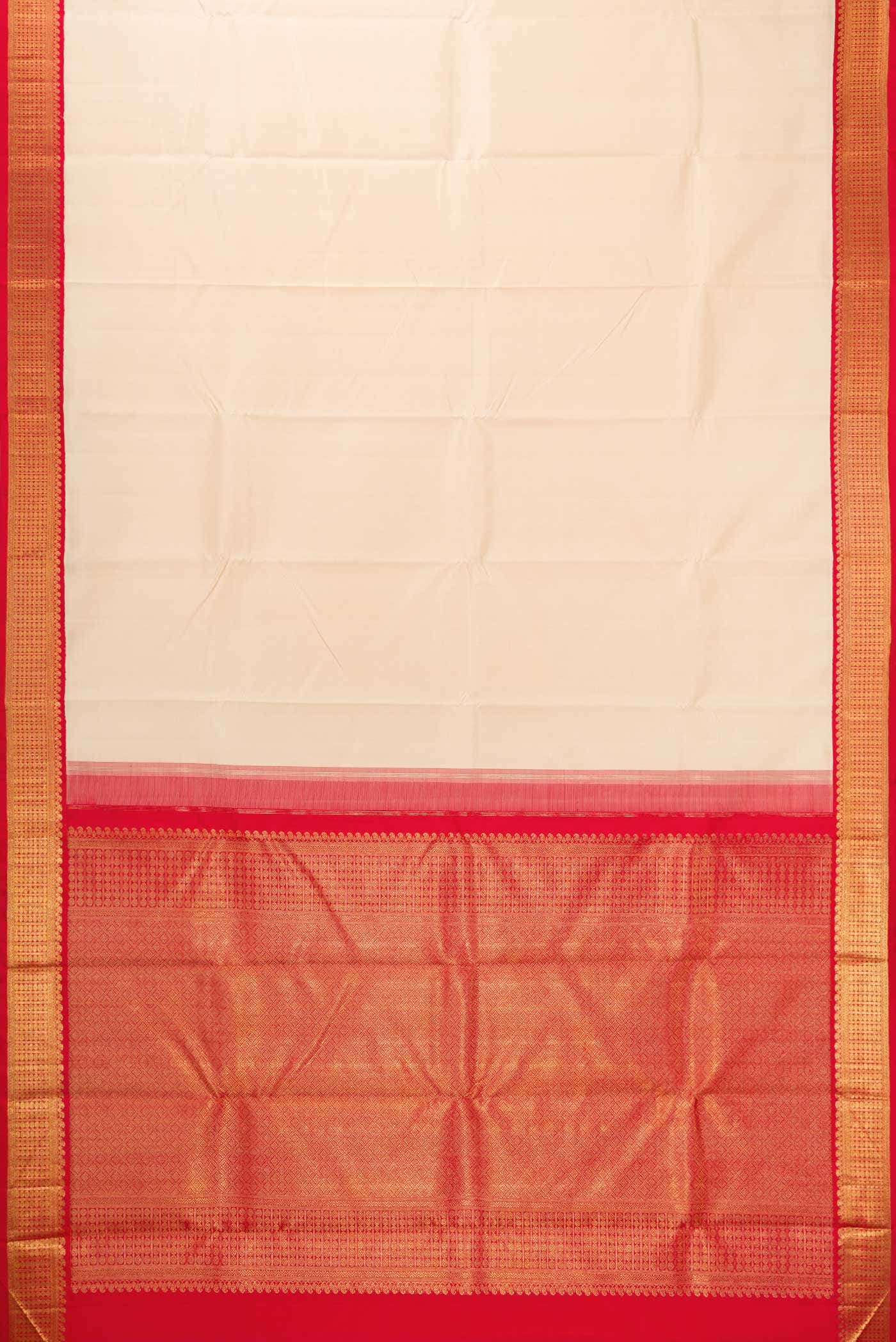 Sandal Dual Tone Kanjivaram Silk Saree - Image 4