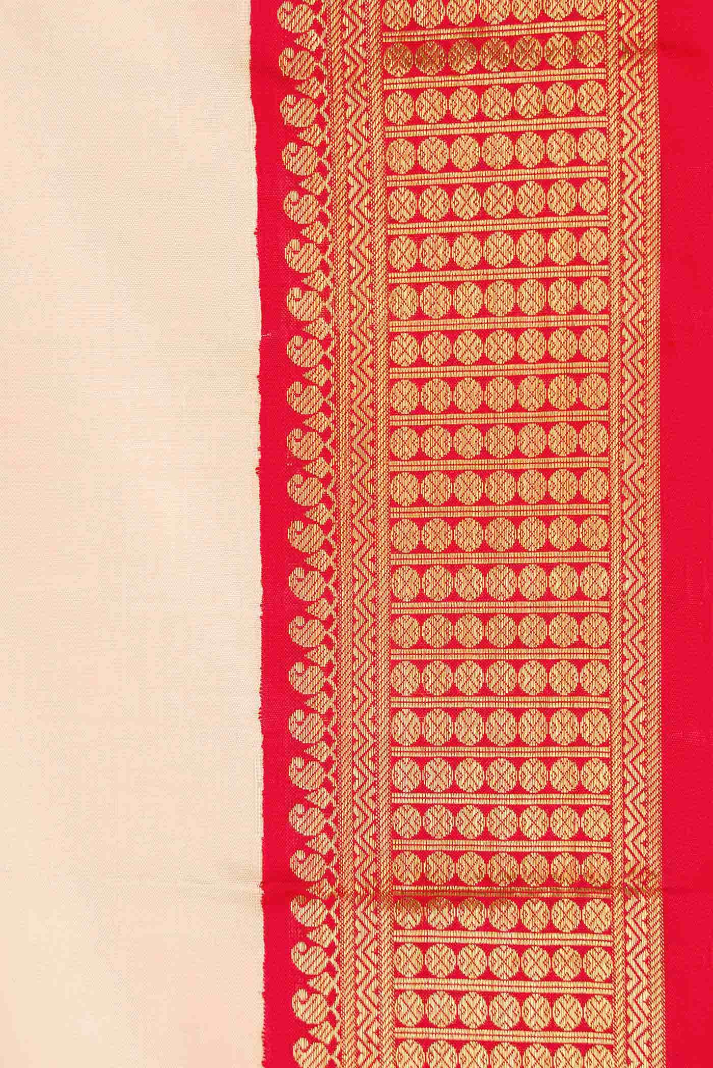 Sandal Dual Tone Kanjivaram Silk Saree - Image 6
