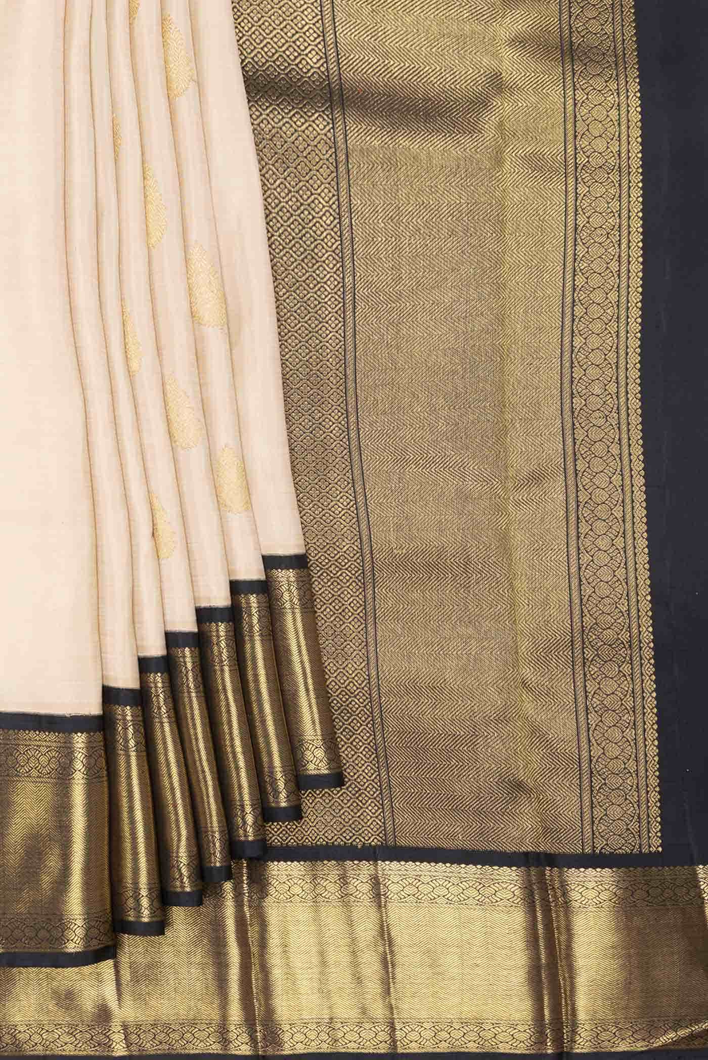 Pure Silk Pure Zari Sandal Dual Tone Kanjivaram Saree - Image 2