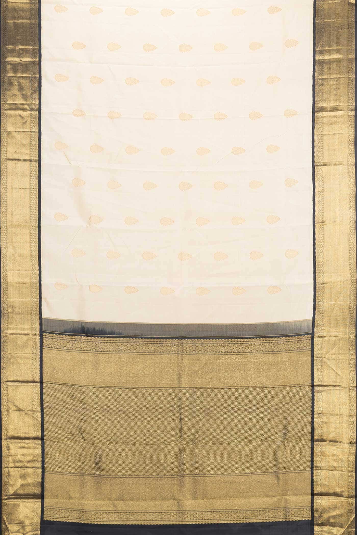 Pure Silk Pure Zari Sandal Dual Tone Kanjivaram Saree - Image 4