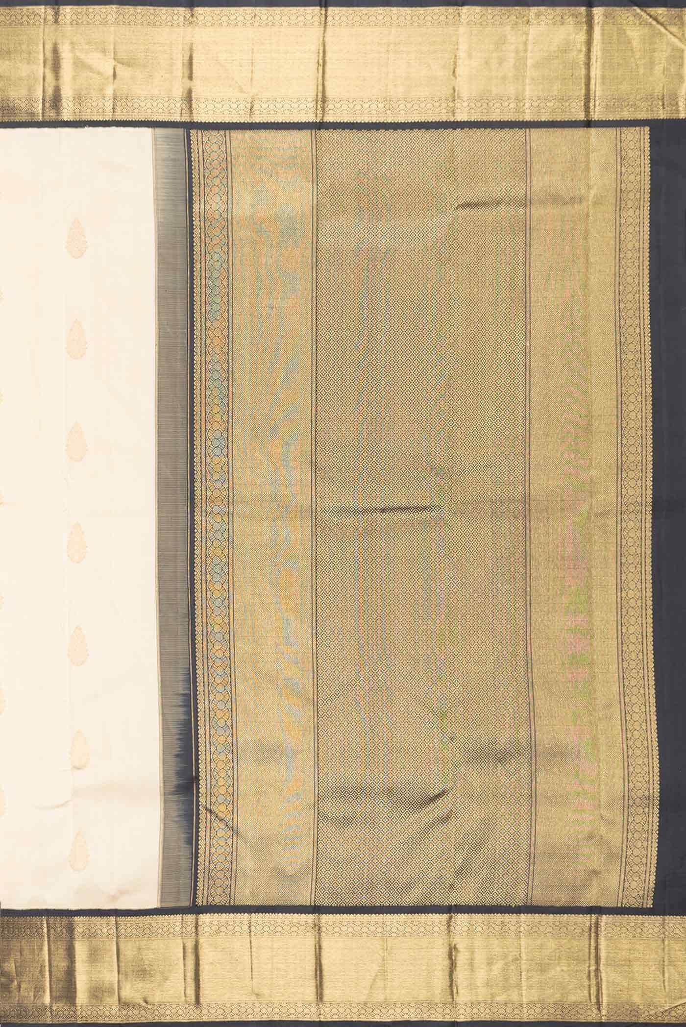 Pure Silk Pure Zari Sandal Dual Tone Kanjivaram Saree - Image 5