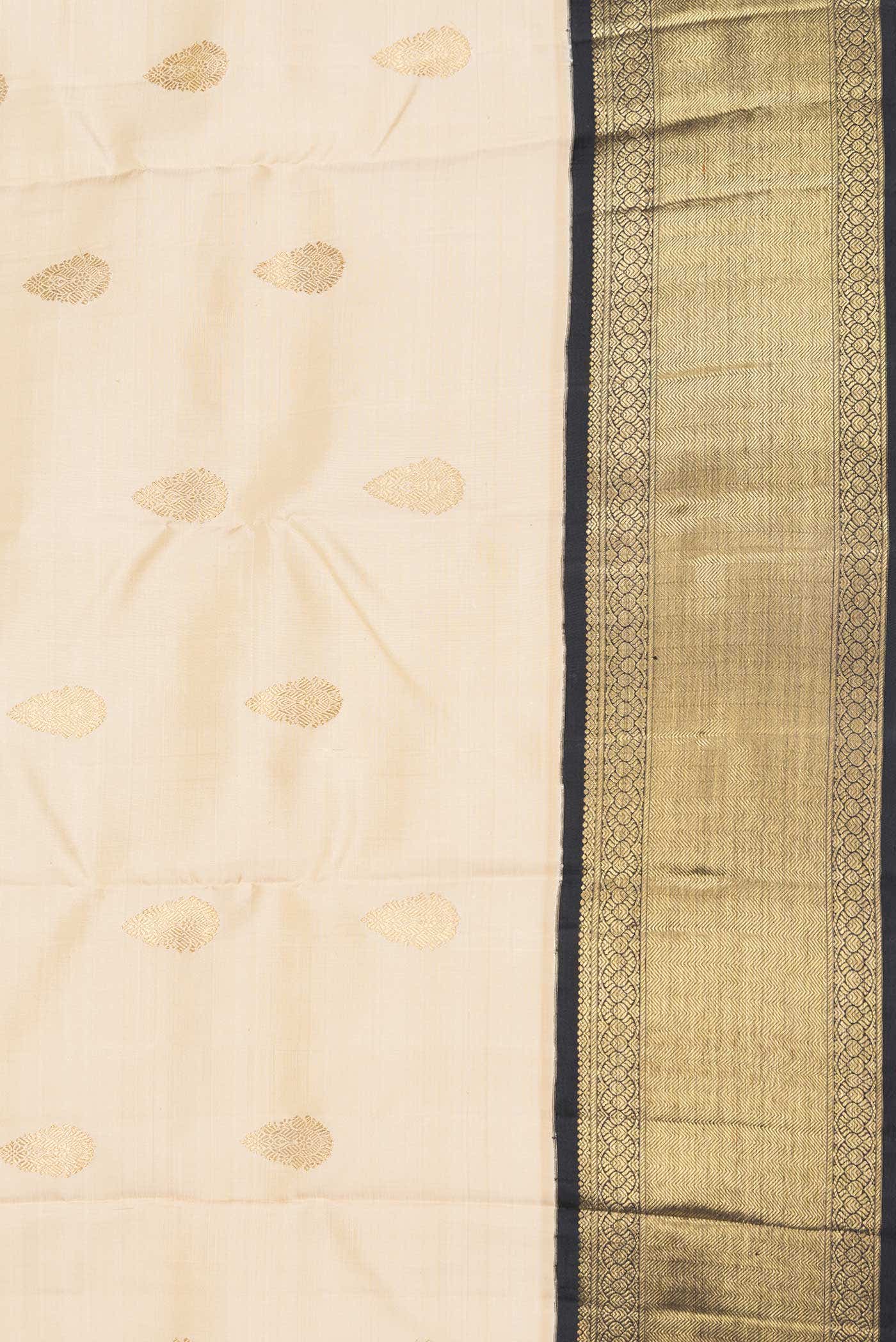 Pure Silk Pure Zari Sandal Dual Tone Kanjivaram Saree - Image 6