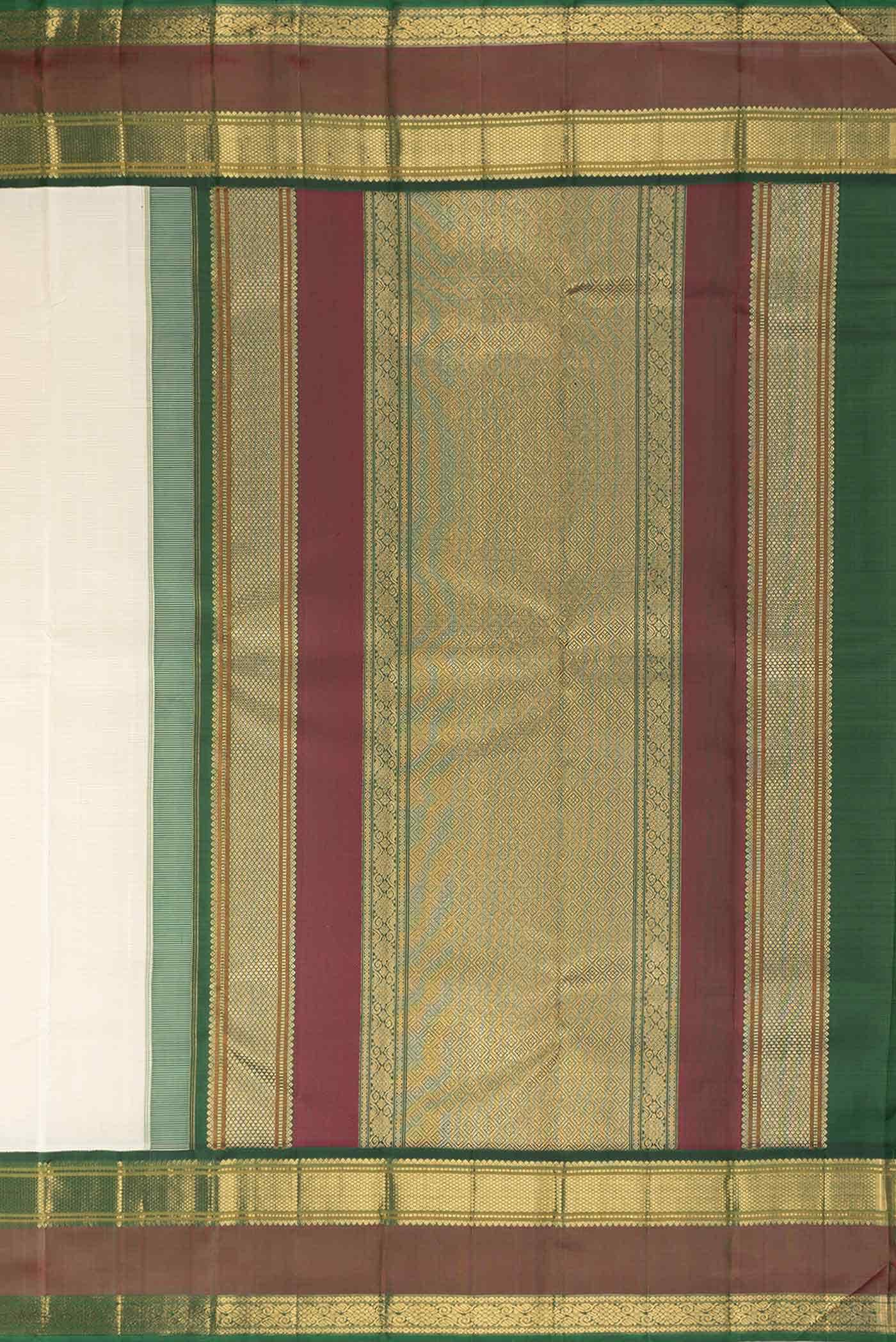 Pure Silk Pure Zari Sandal Dual Tone Kanjivaram Saree - Image 5