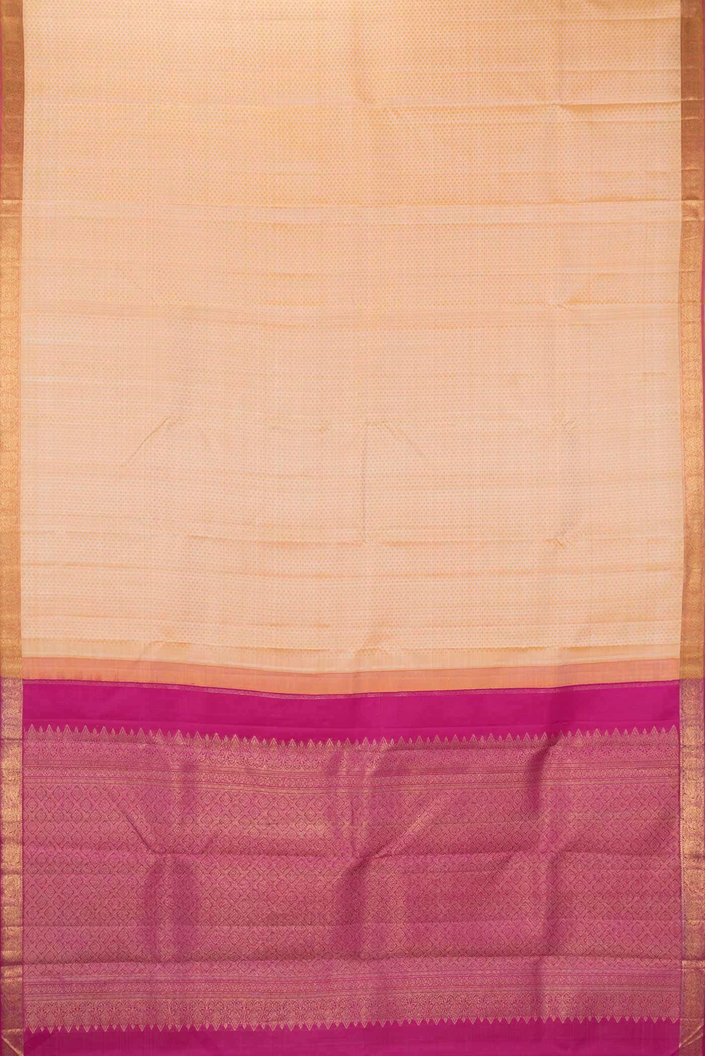 Pure Silk Pure Zari Sandal Dual Tone Kanjivaram Saree - Image 4