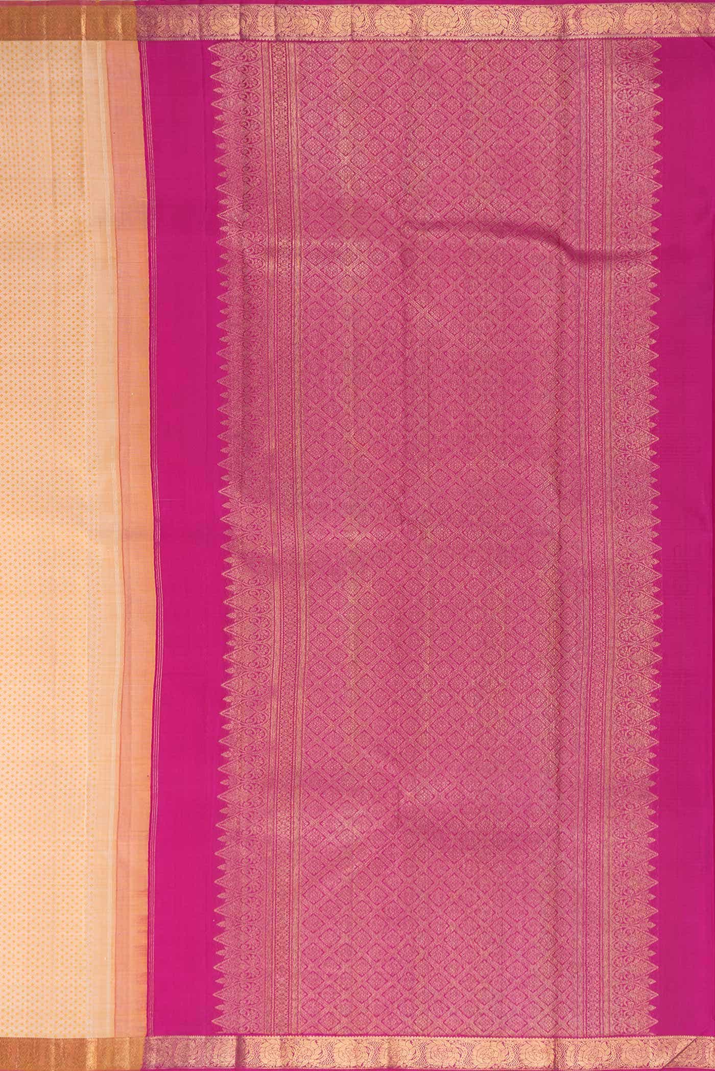 Pure Silk Pure Zari Sandal Dual Tone Kanjivaram Saree - Image 5