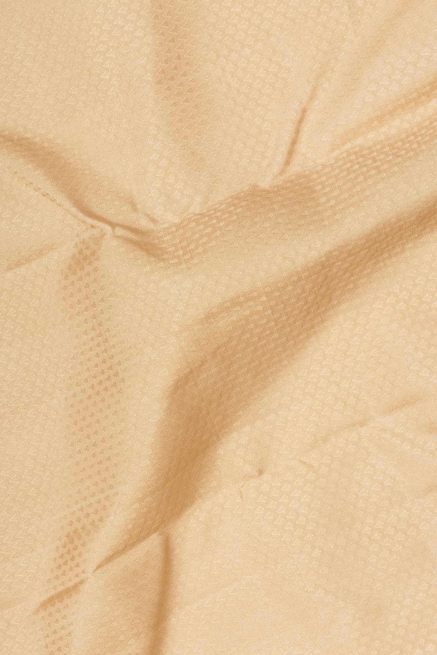 Pure Silk Pure Zari Sandal Dual Tone Kanchipuram Saree - Image 3
