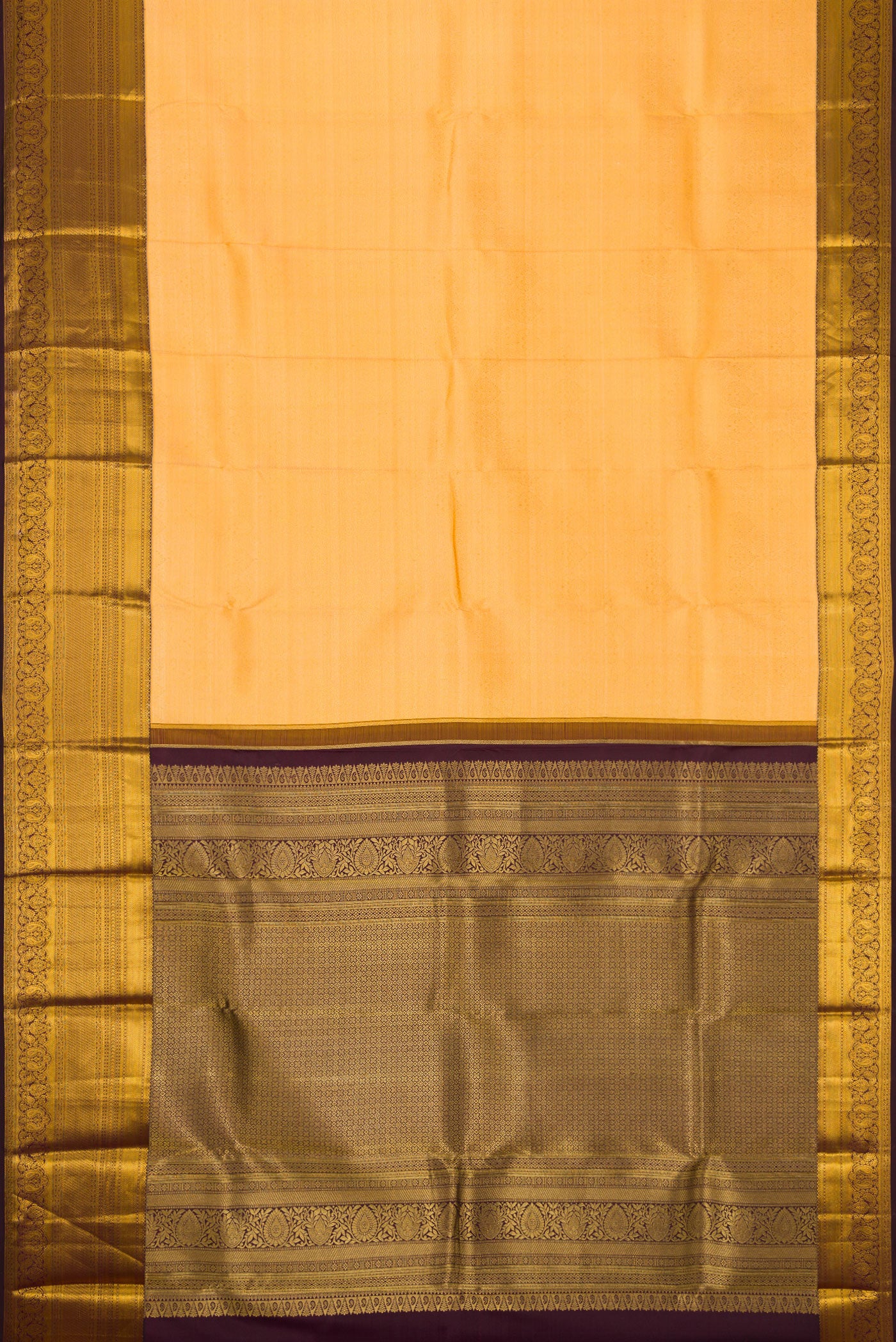 Sandal Kanjivaram Silk Saree - Image 6
