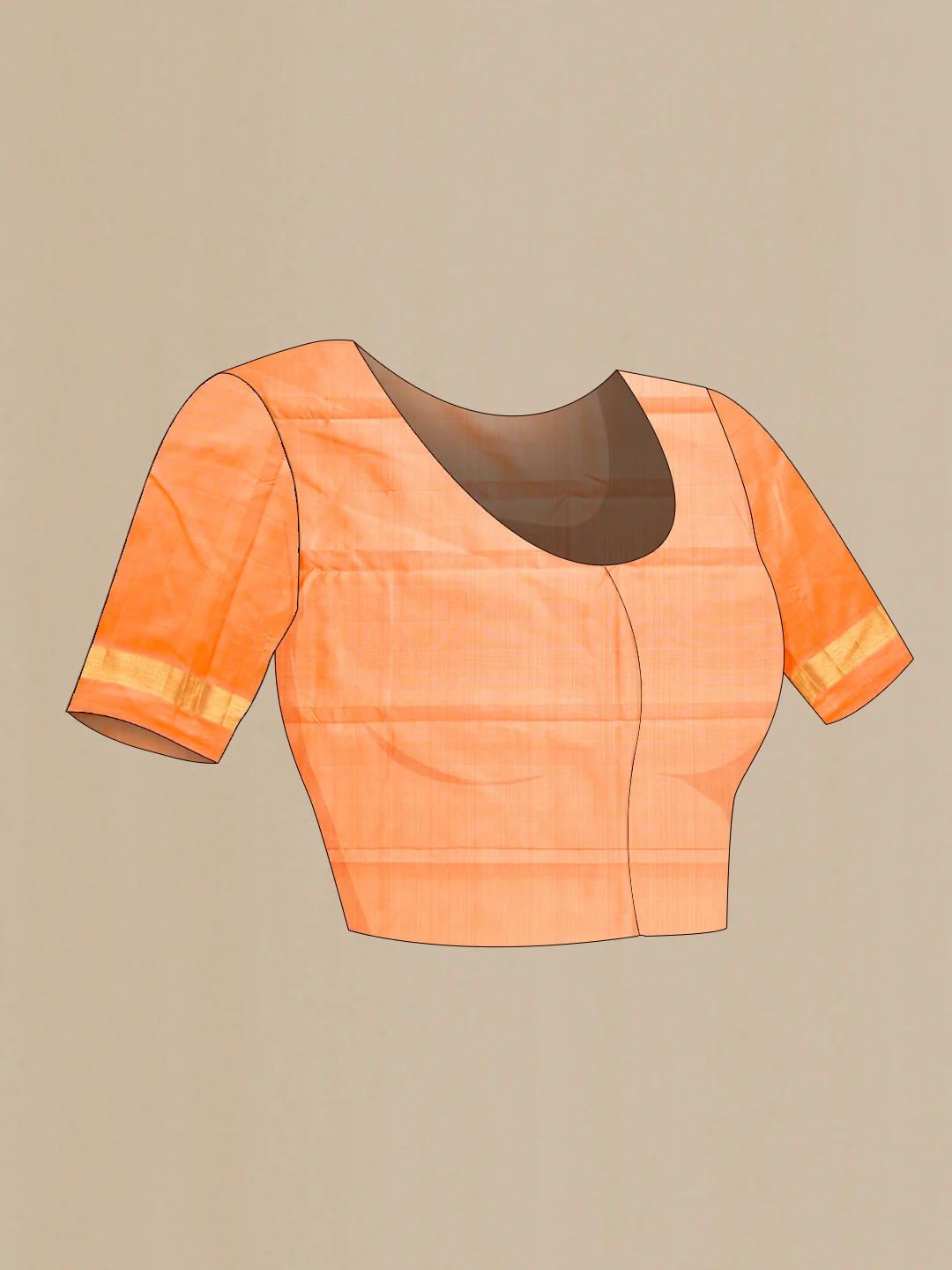 Cream Kanjivaram Silk Saree - Image 5