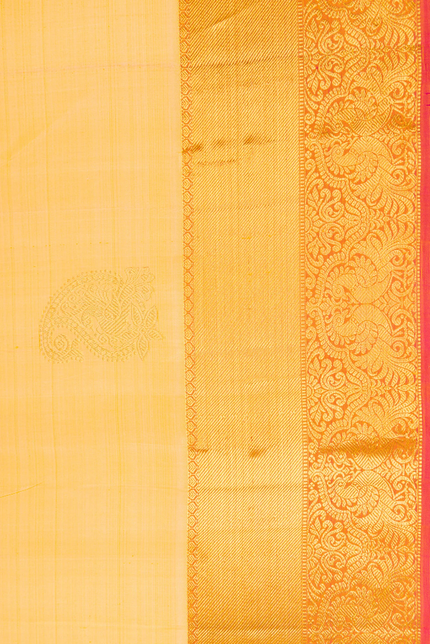 Yellow Kanjivaram Silk Saree - Image 3