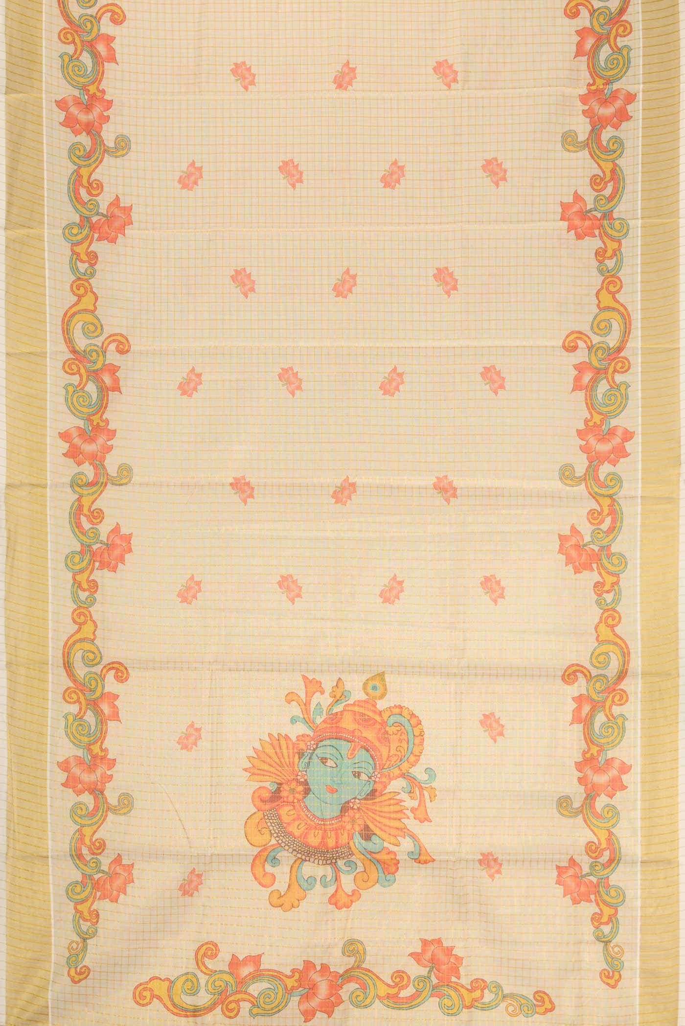 Sandal Dual Tone Kerala Cotton Saree - Image 2