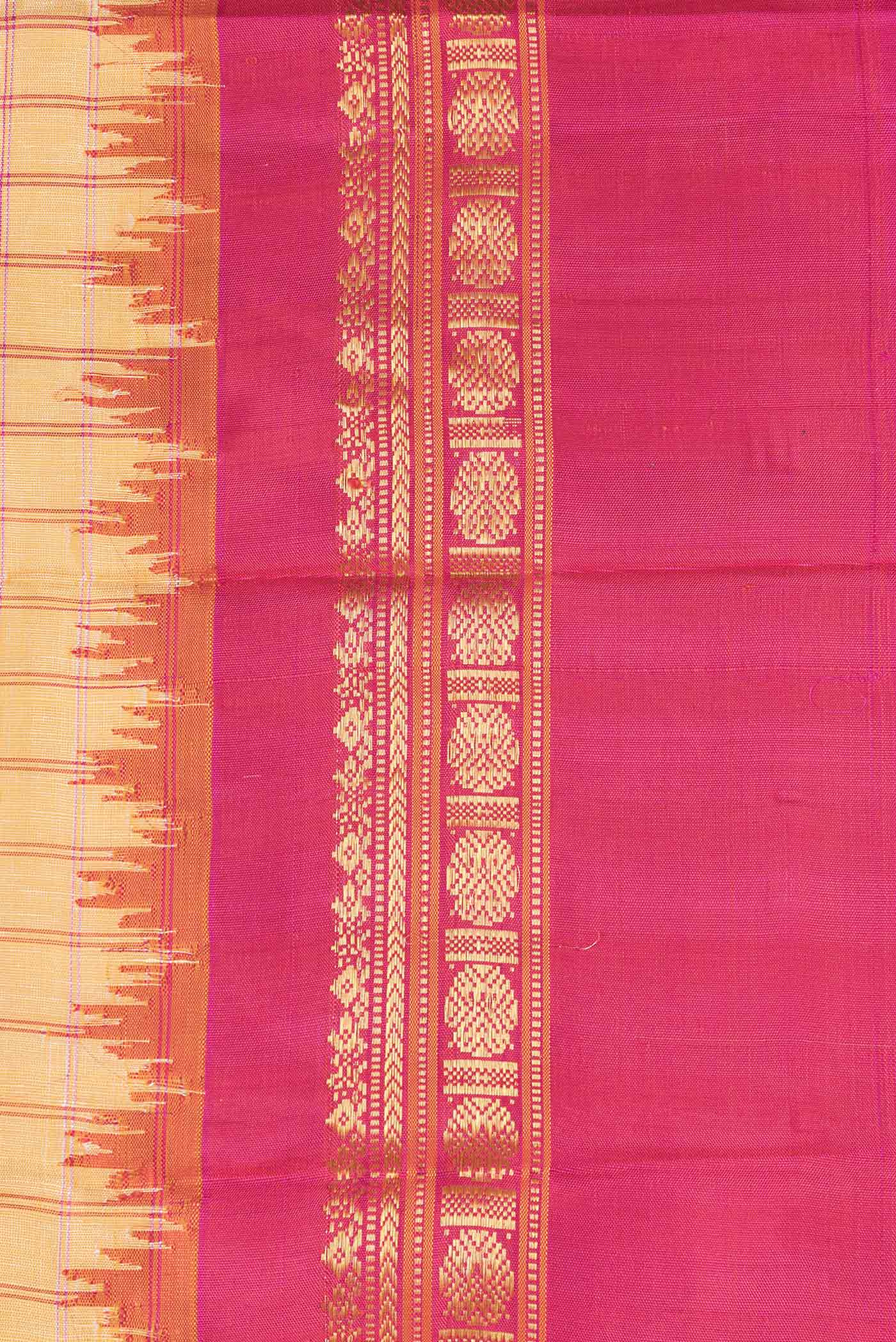 Sandal Gadwal cotton Saree - Image 3