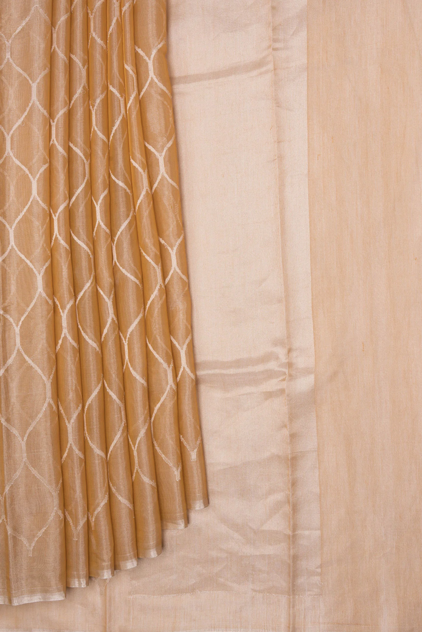 Sandal Chanderi Tissue Silk Saree - Image 4