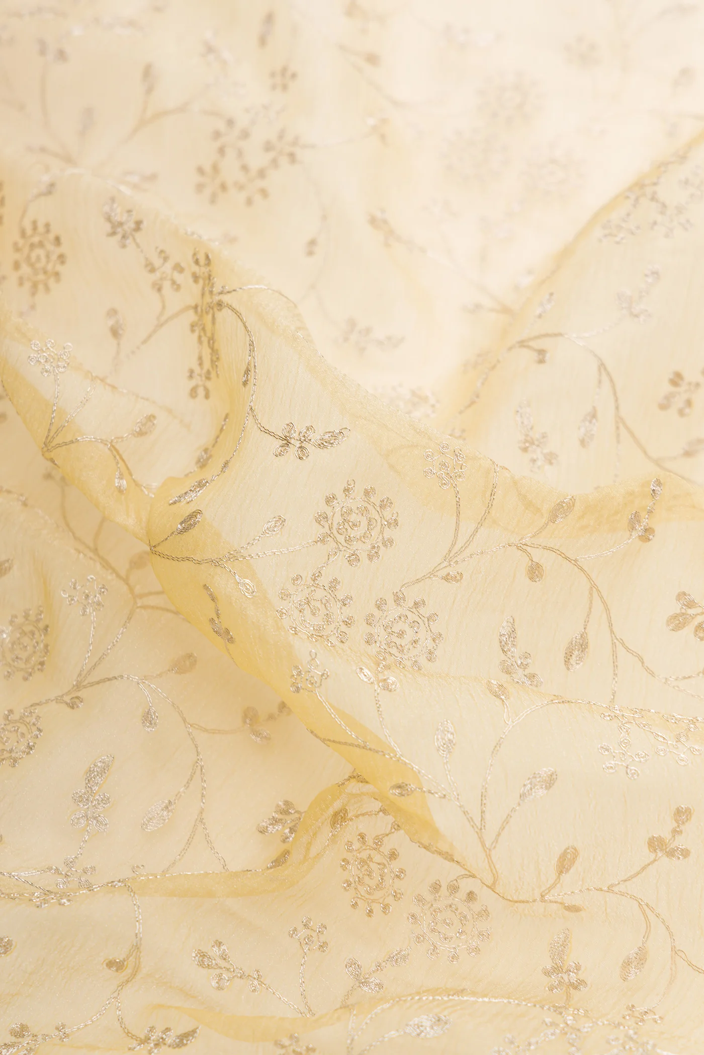 Sandal Organza Silk Saree - Image 2