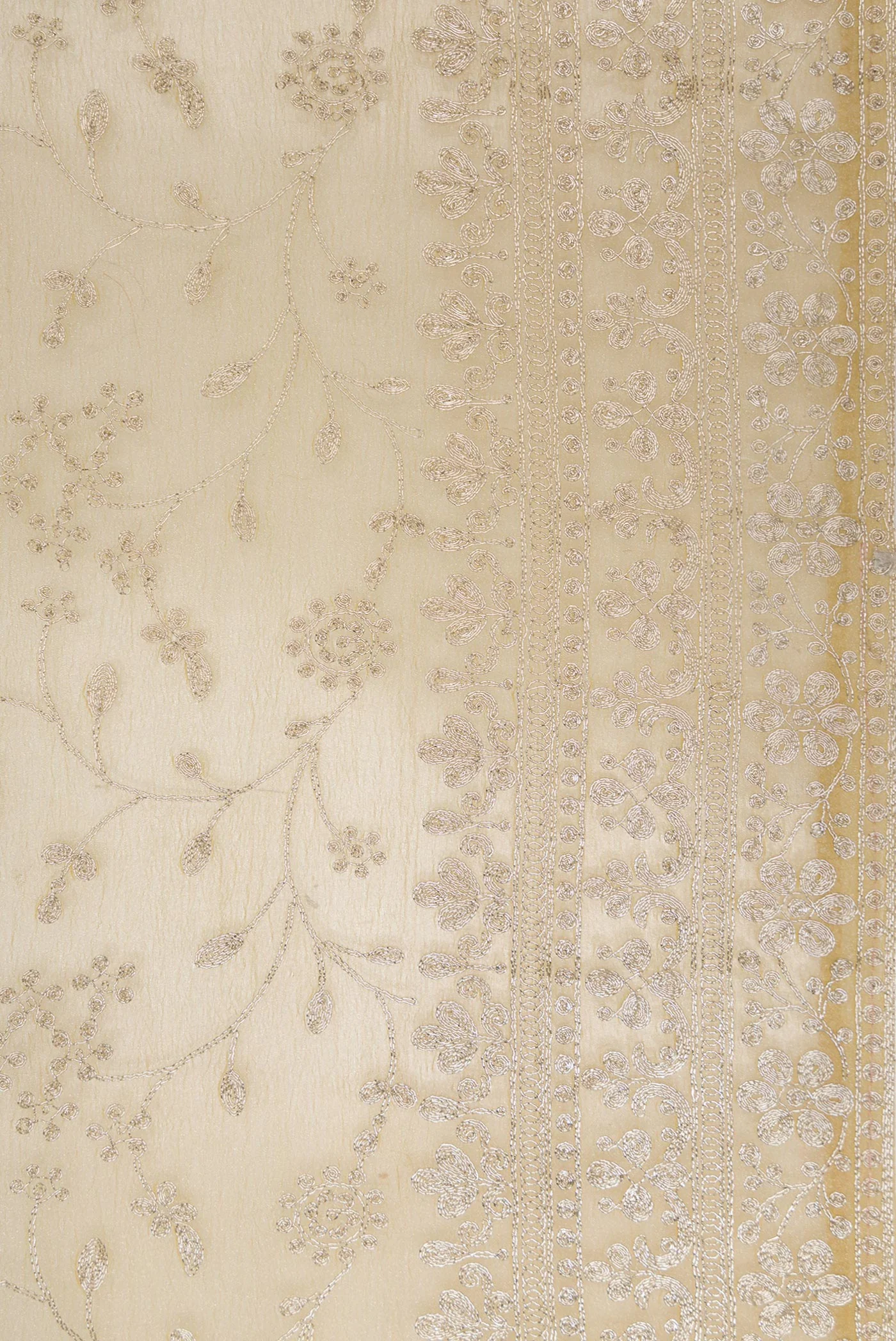 Sandal Organza Silk Saree - Image 3
