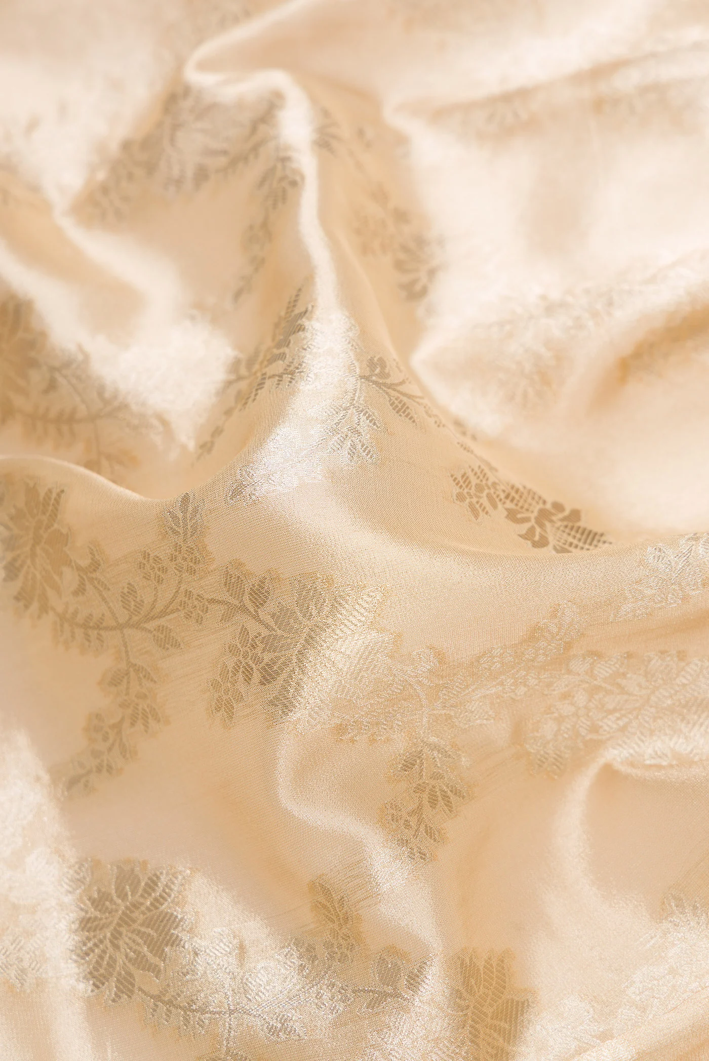 Cream Tissue Silk Saree - Image 2