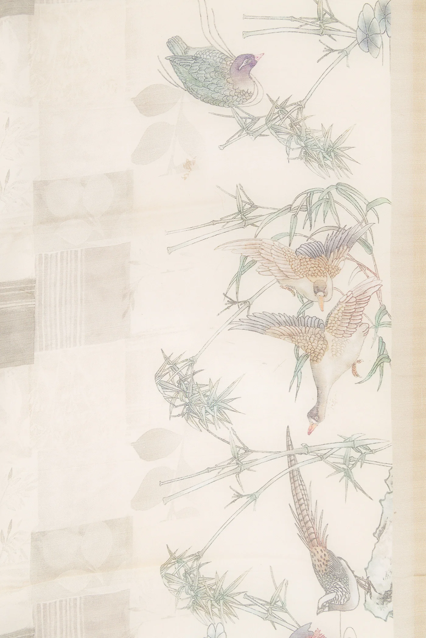 Beige Organza Silk Saree - Image 3