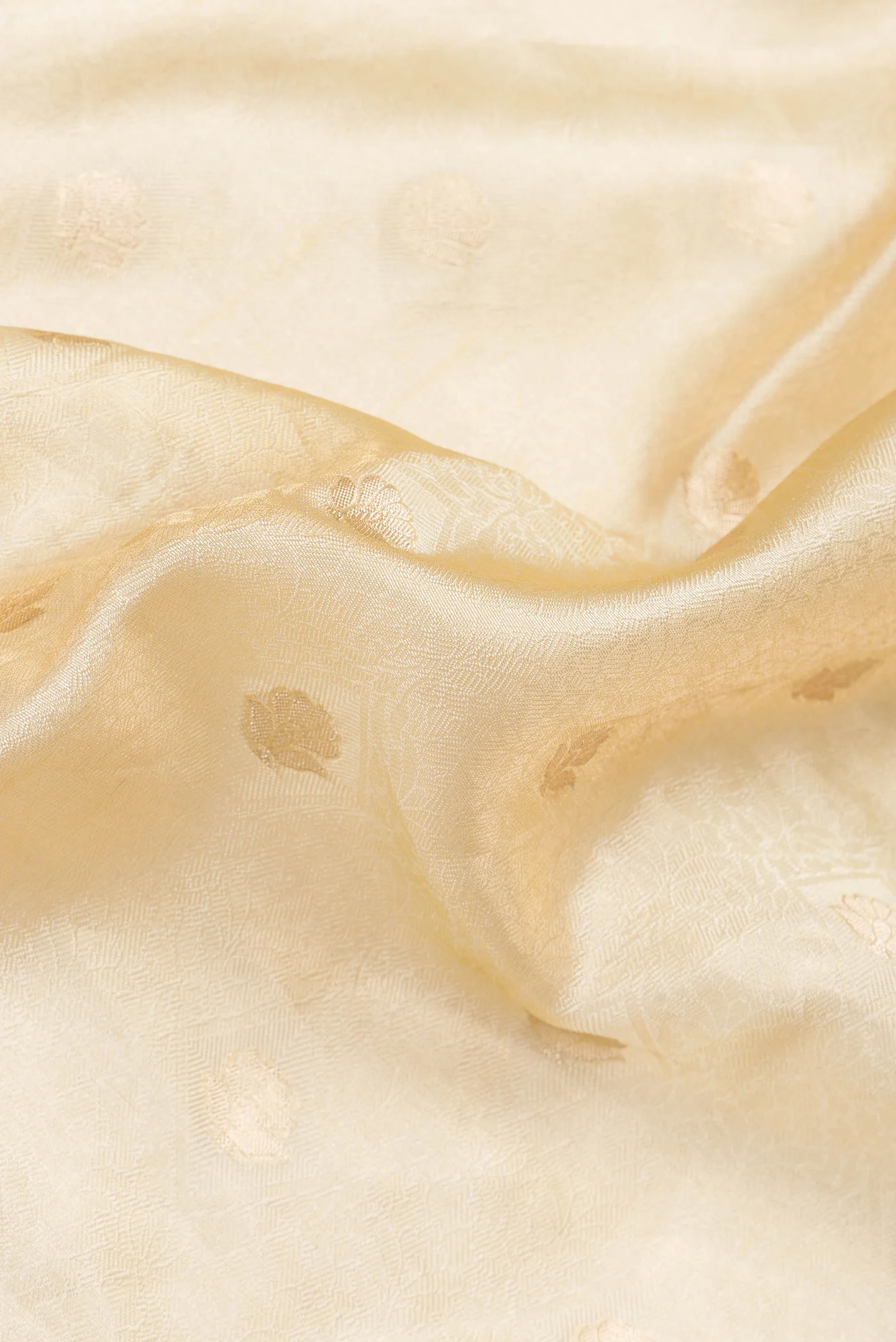 Sandal Dual Tone Organza Silk Saree - Image 2