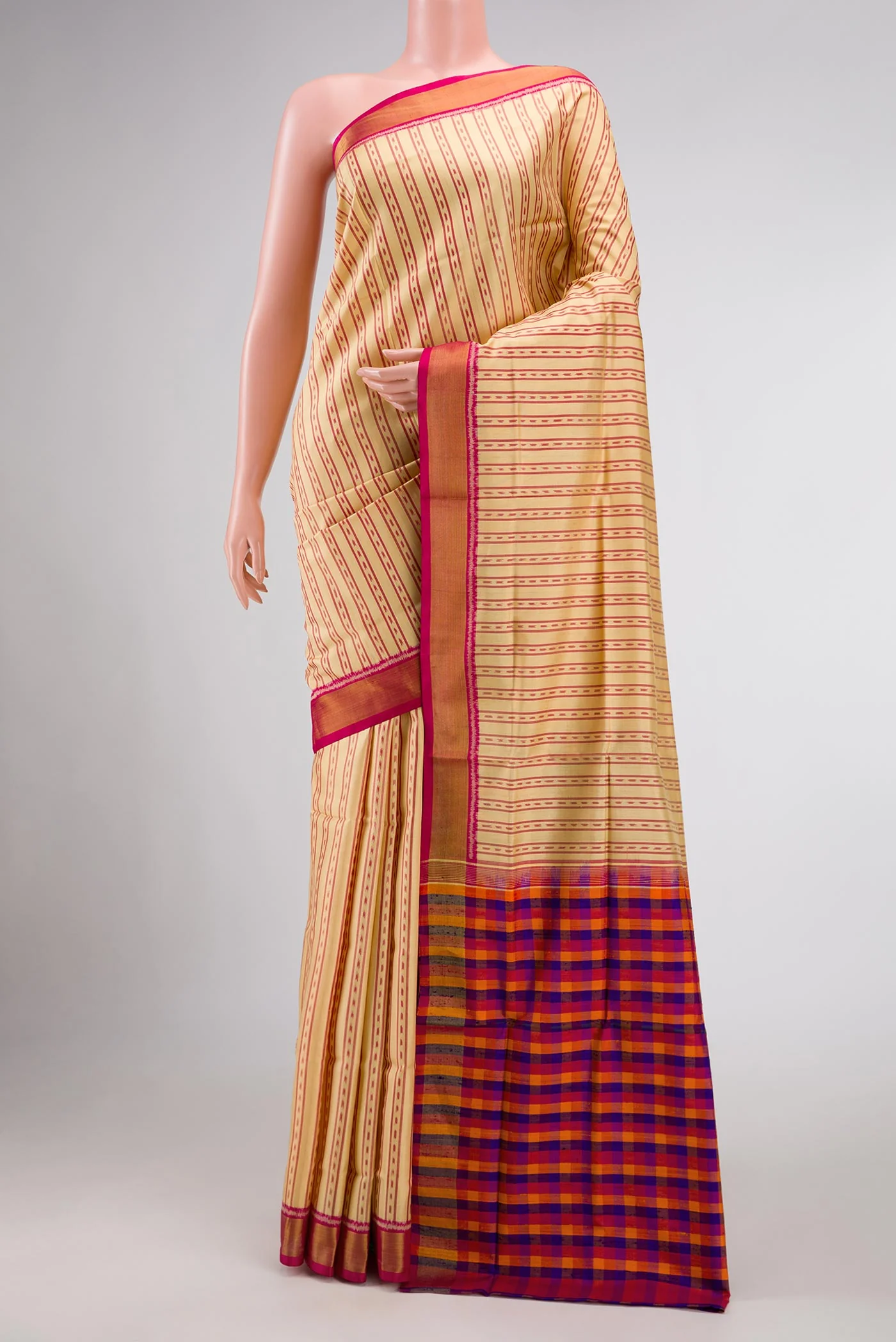 Sandal Dual Tone Rajkot Patola Silk Saree