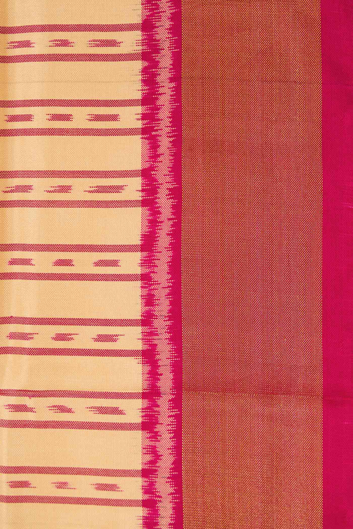 Sandal Dual Tone Rajkot Patola Silk Saree - Image 3