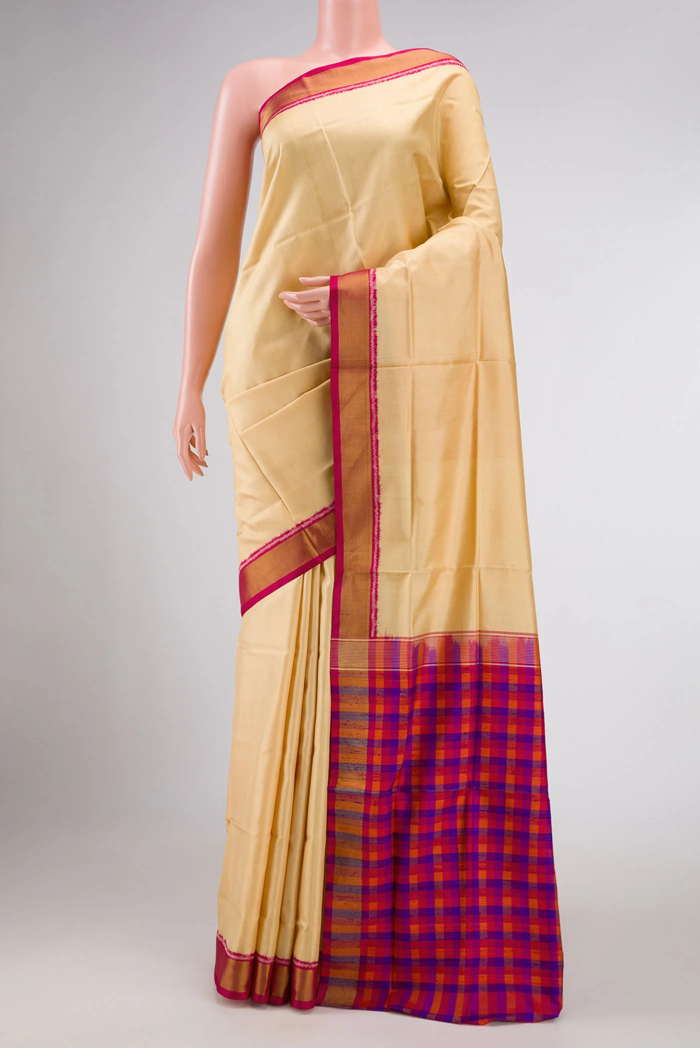 Sandal Dual Tone Rajkot Patola Silk Saree
