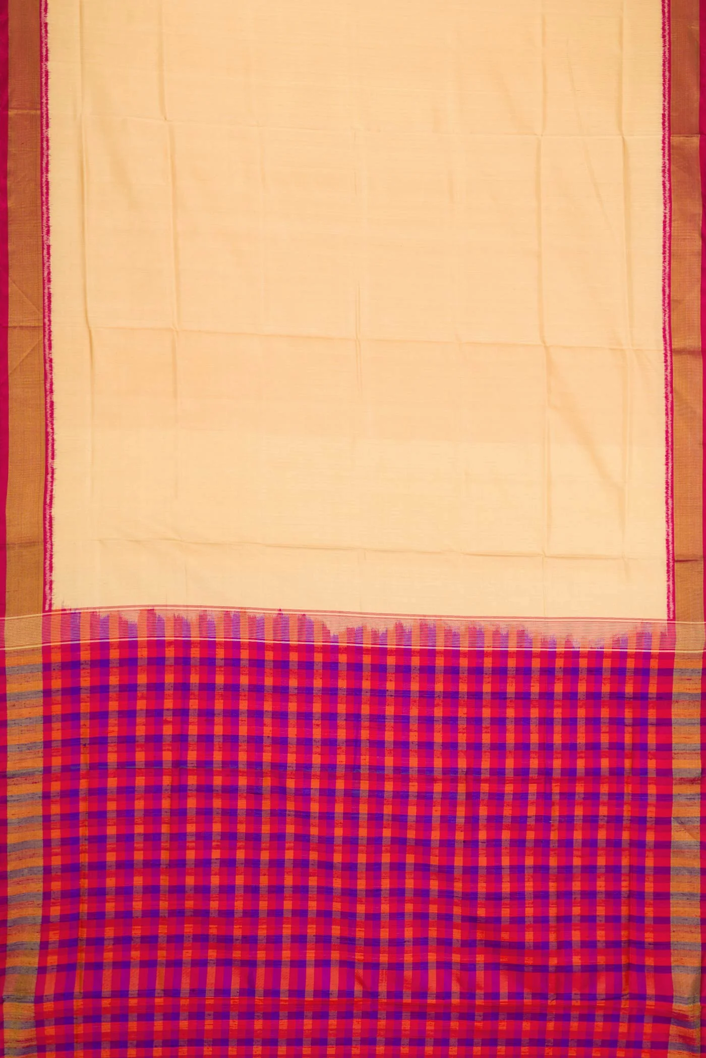 Sandal Dual Tone Rajkot Patola Silk Saree - Image 6