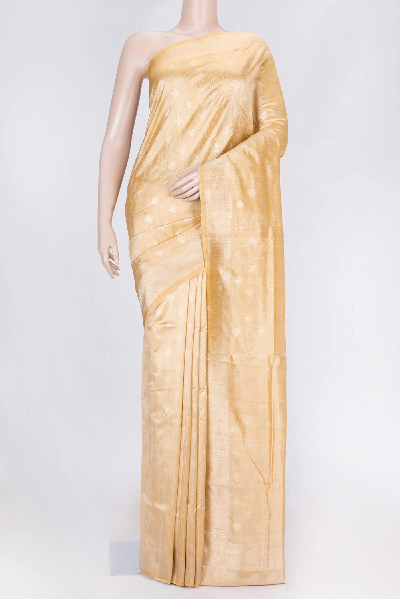 Sandal Dual Tone Raw Silk Saree