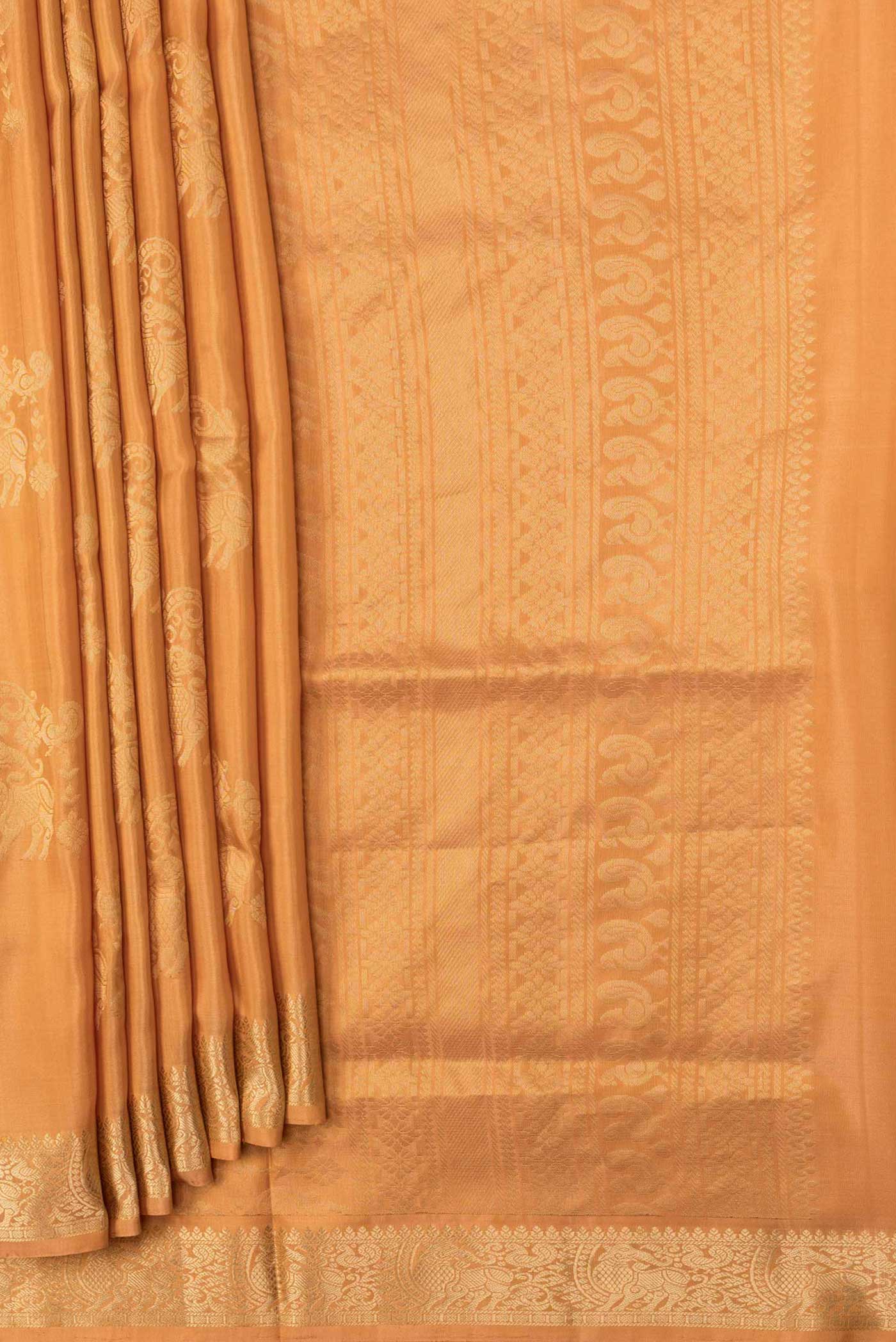 Yellow Soft Silk Saree - Image 4