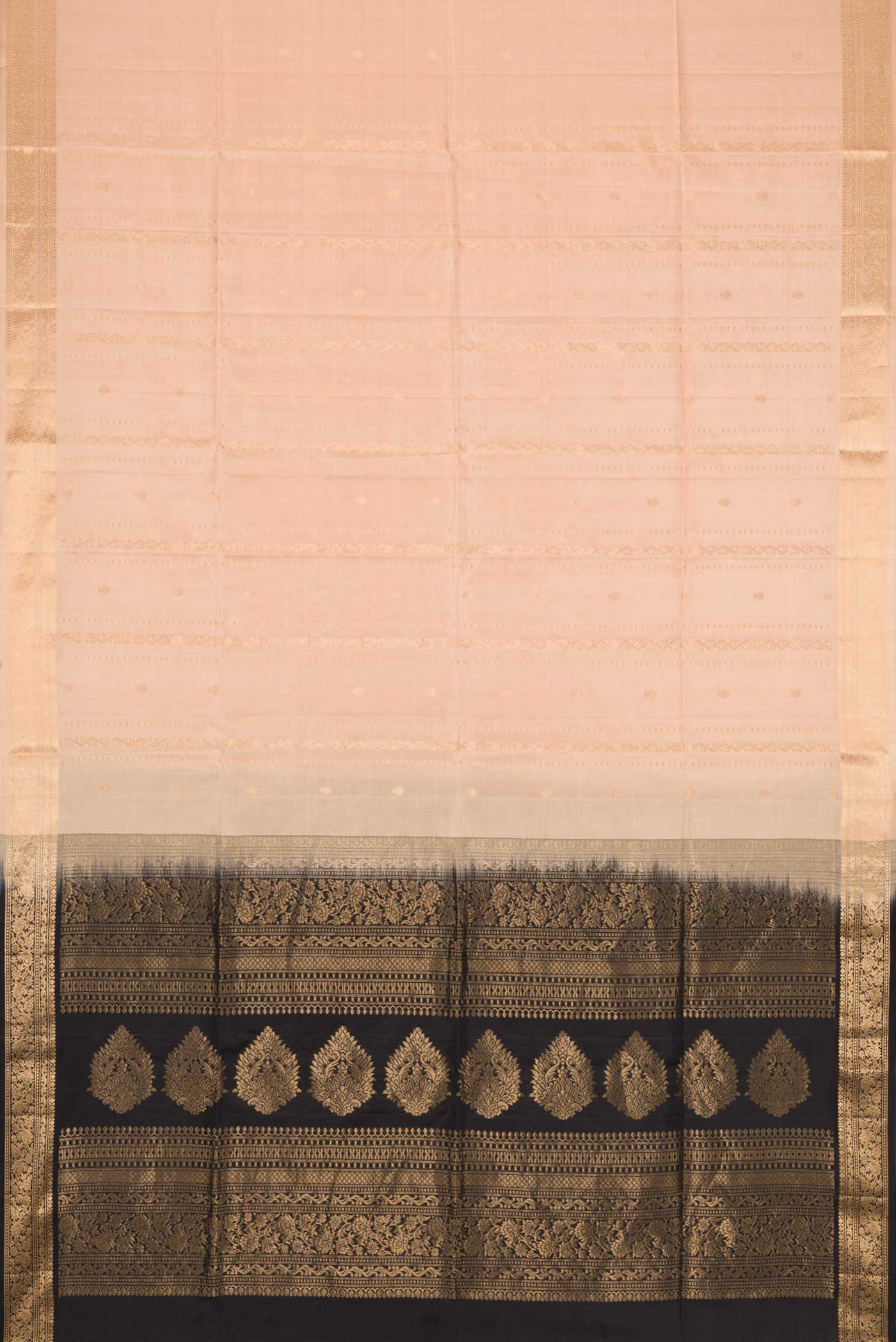 Sandal Dual Tone Soft Silk Saree - Image 6