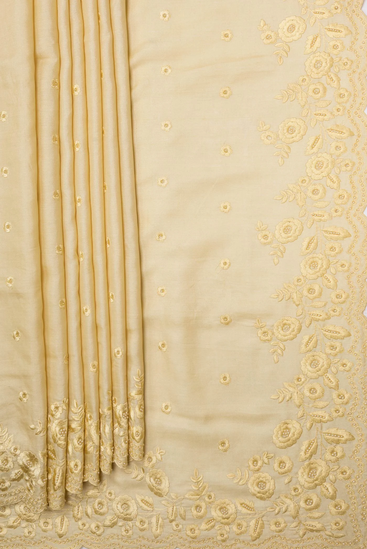 Sandal Dual Tone Tussar Saree - Image 4