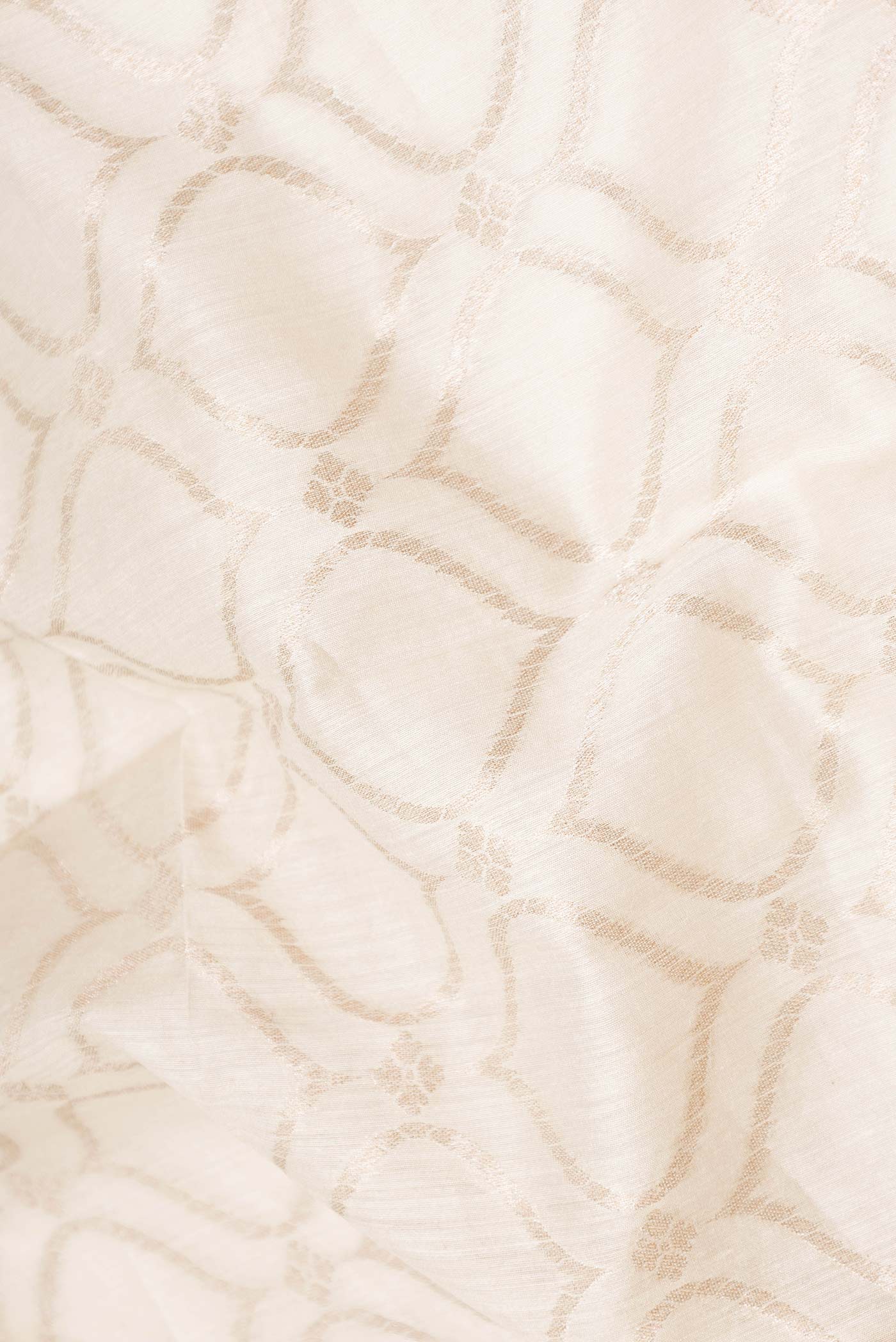 Off White Tussar Silk Saree - Image 2