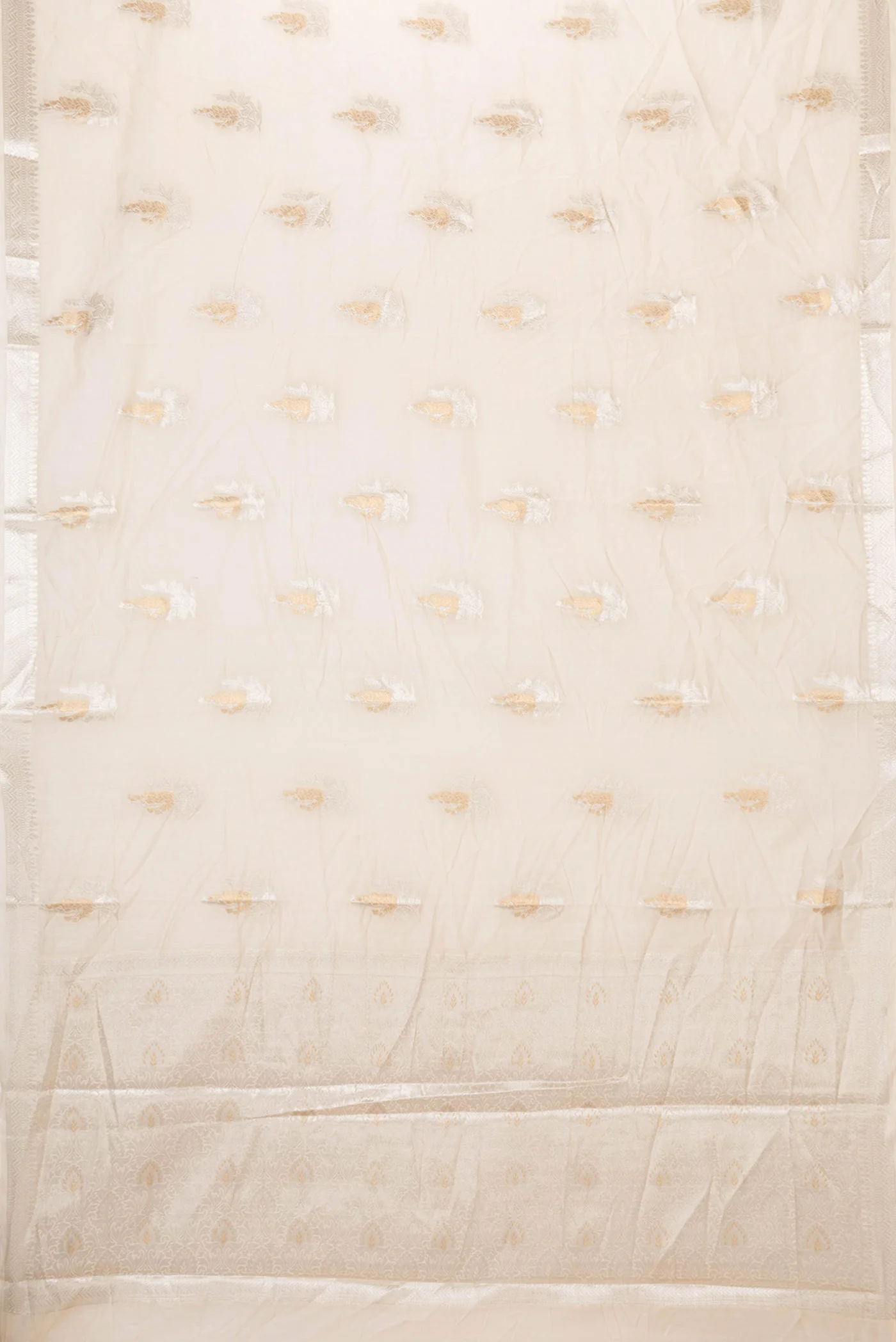 Sandal Dual Tone Tussar Silk Saree - Image 3